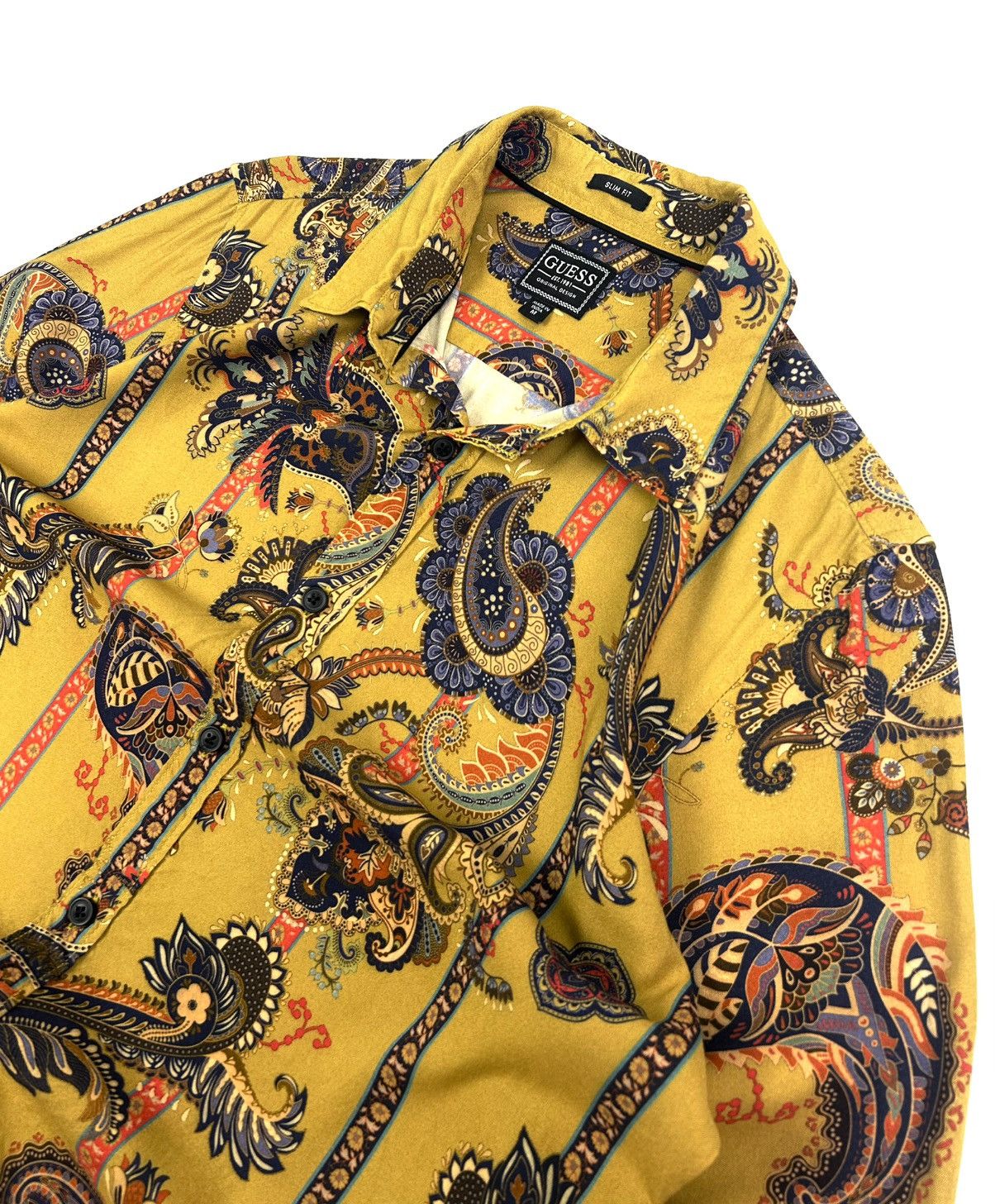 Guess rare Guess Button Up Men’s Shirt Gold M Slim Fit Vintage Y2K Size US M / EU 48-50 / 2 - 8 Thumbnail