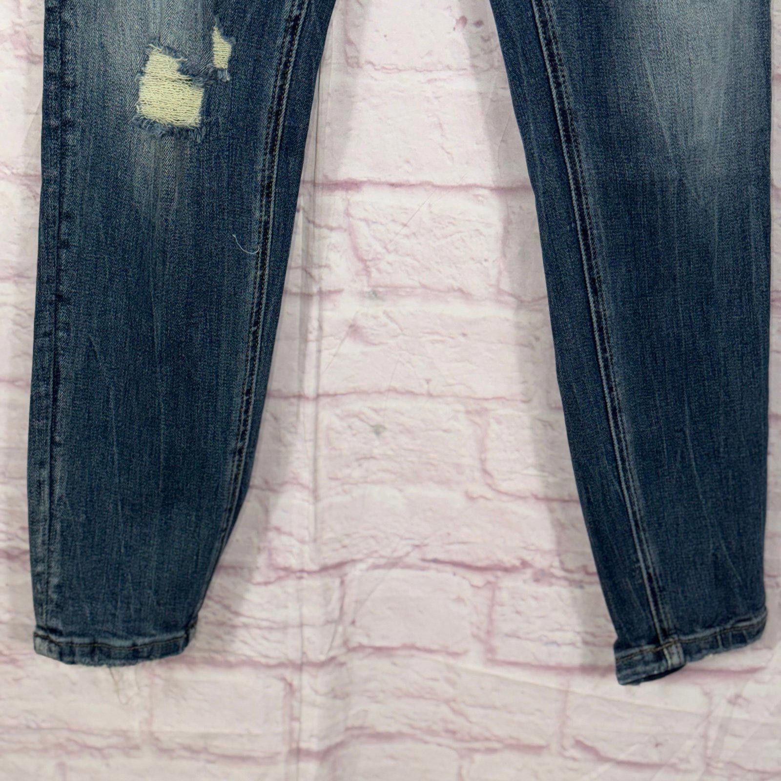 Other Vervet Blue Size 29 Crossover Distressed Skinny Jeans Size 29" - 6 Thumbnail
