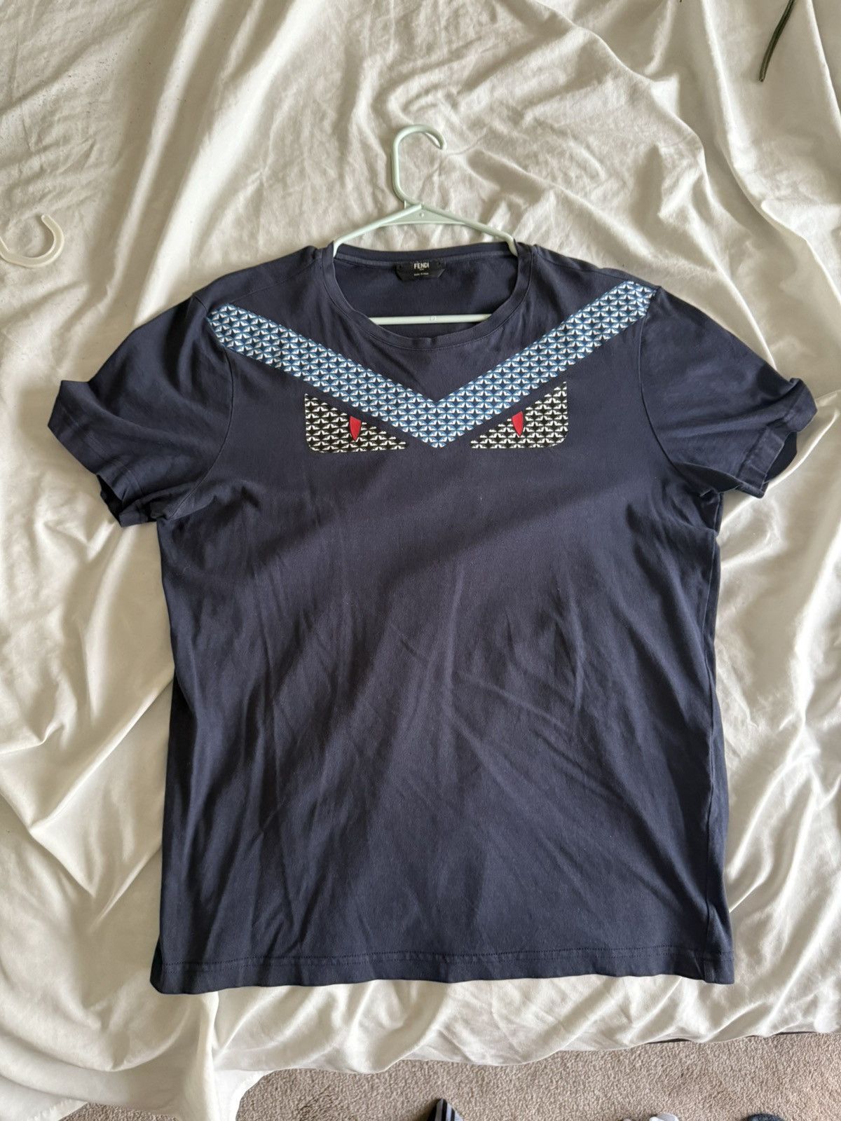 Men's FENDI SS21 Casual Cotton Short Sleeve Colorblock T