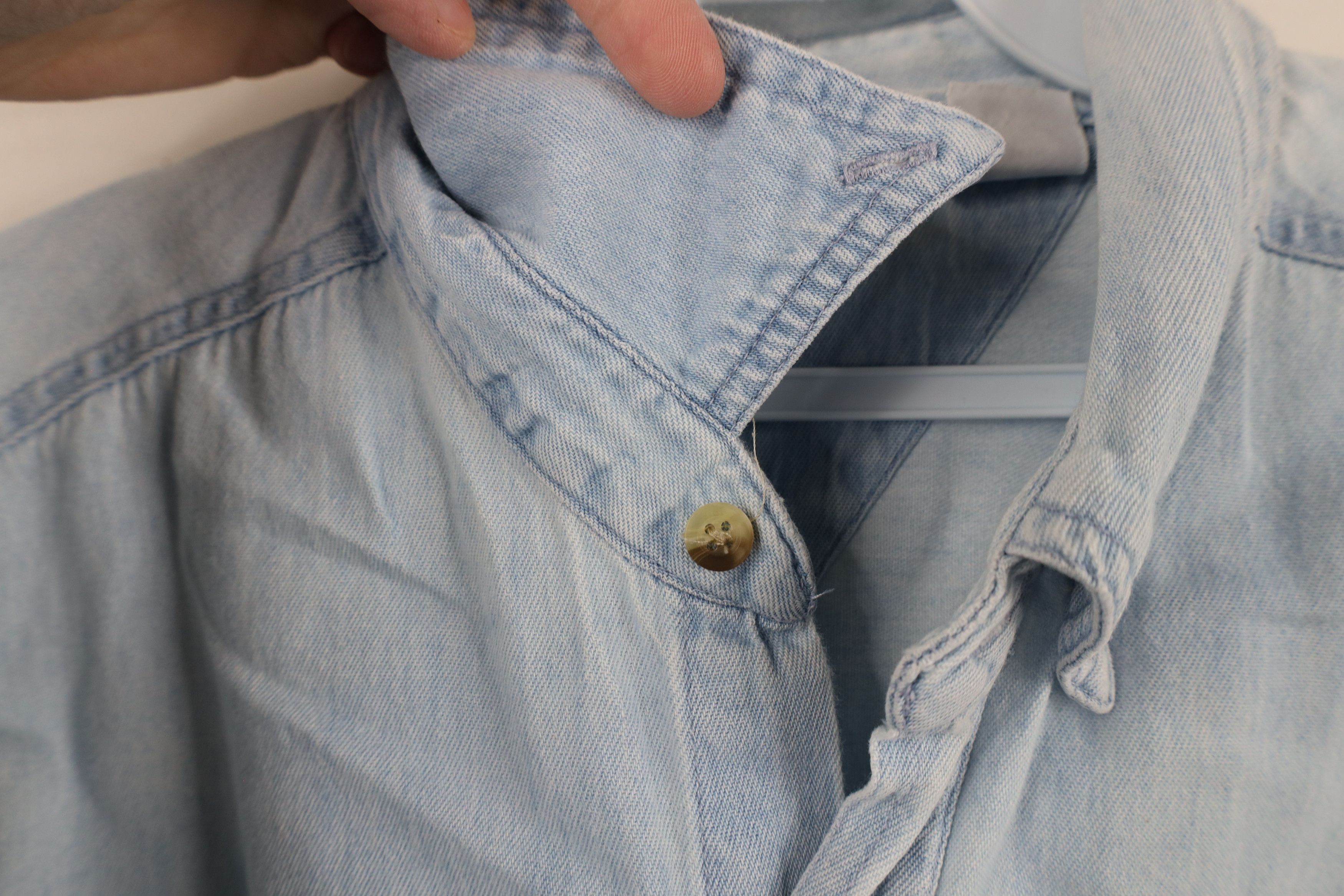 Vintage Vintage 90s Ohio State University Denim Jean Button Shirt Size US M / EU 48-50 / 2 - 6 Thumbnail