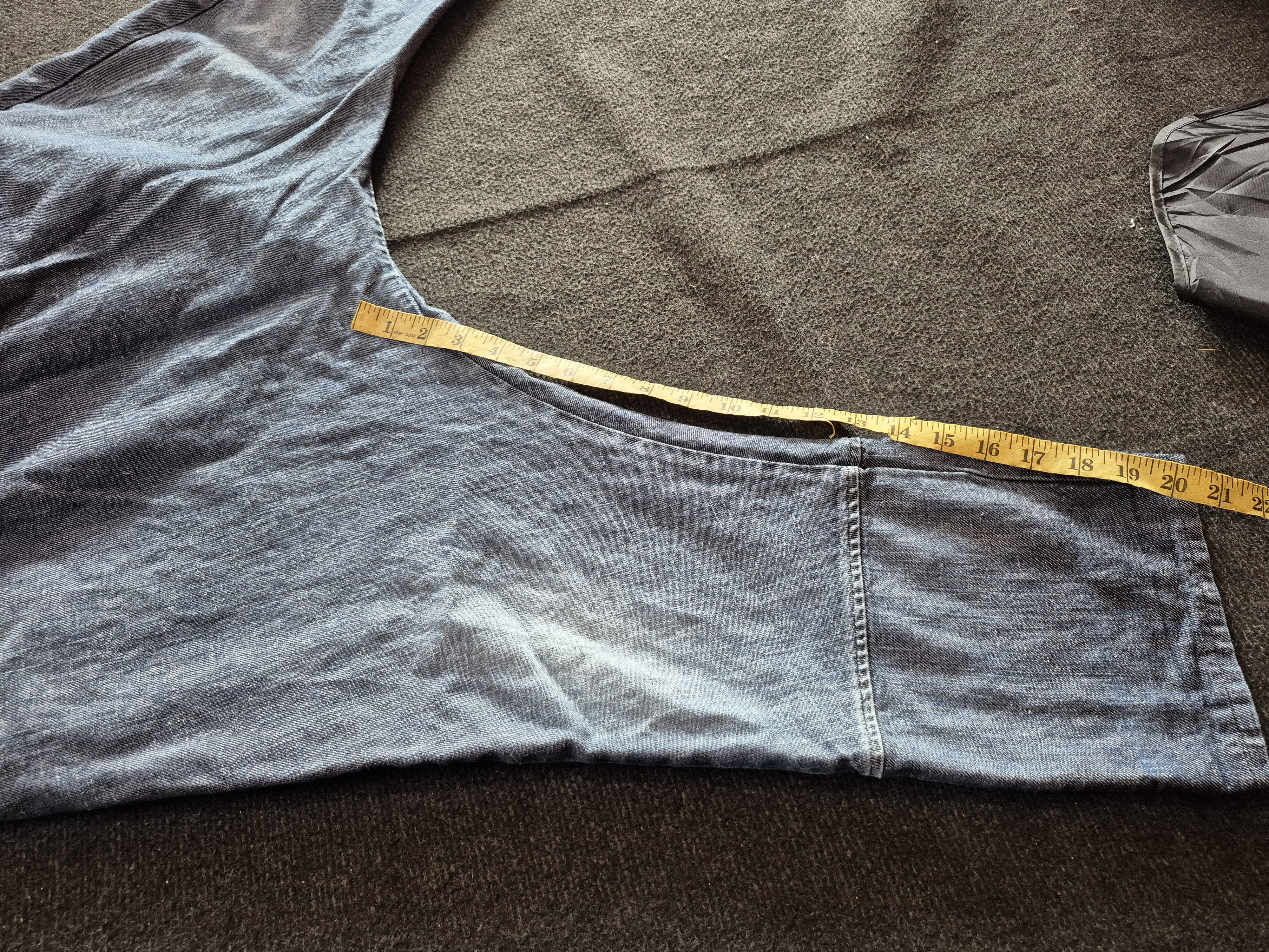 Japanese Brand 🔥 Japanese Brand Designer Long Crotch Denim Linen Pants Size US 28 / EU 44 - 11 Thumbnail