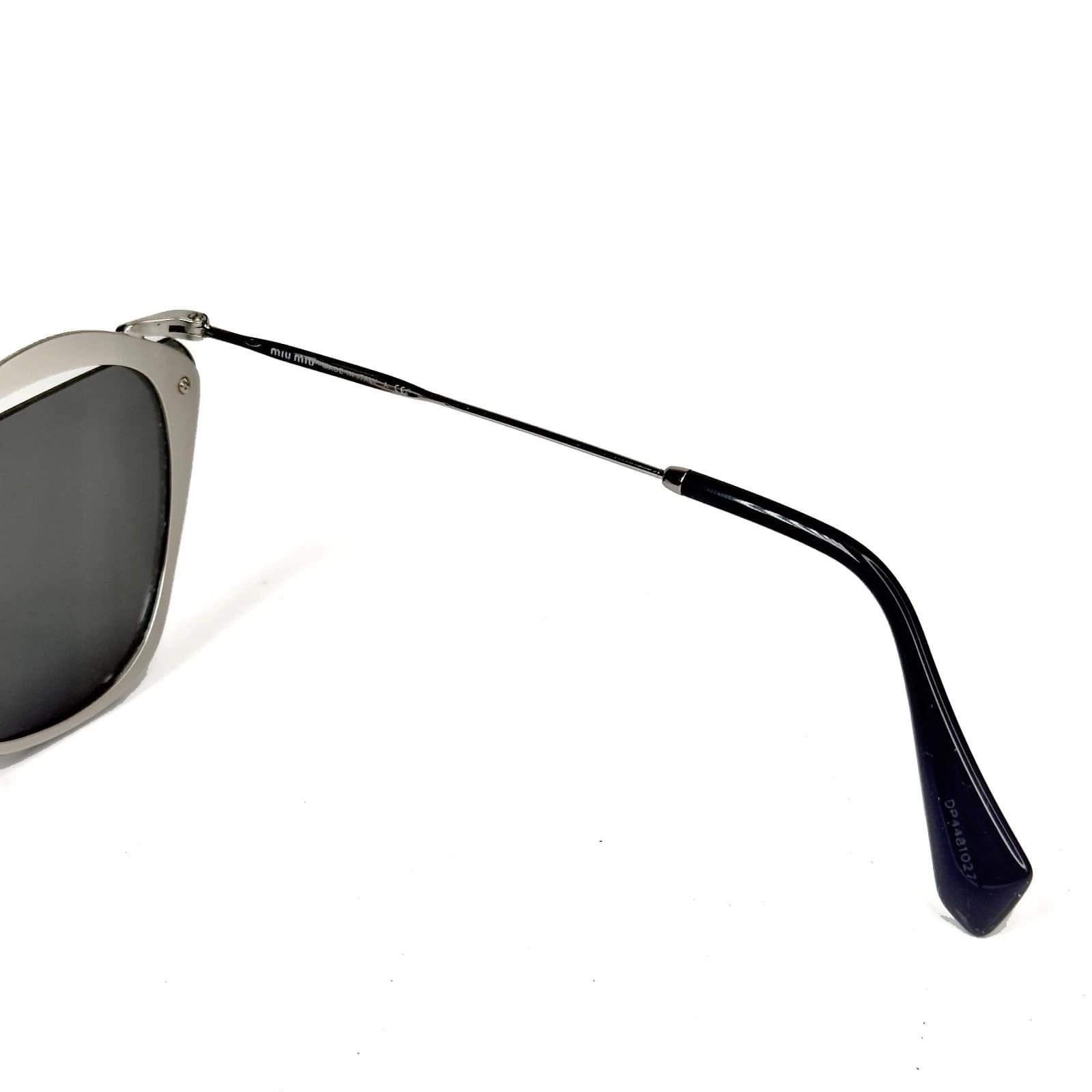 Miu Miu MIU MIU MU54TS NOIR Cut Out 54T Black Silver Mirrored Size ONE SIZE - 3 Thumbnail