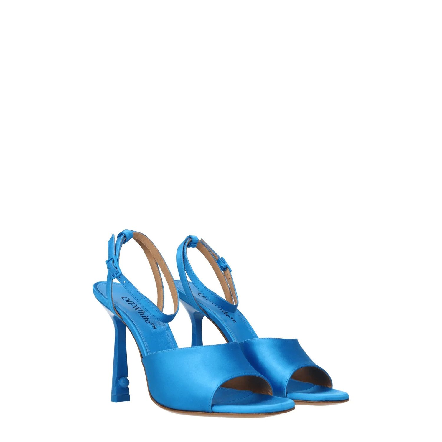 Off-White ob1o1e1124 Satin Sandals in Blue Size US 10 / IT 40 - 2 Thumbnail