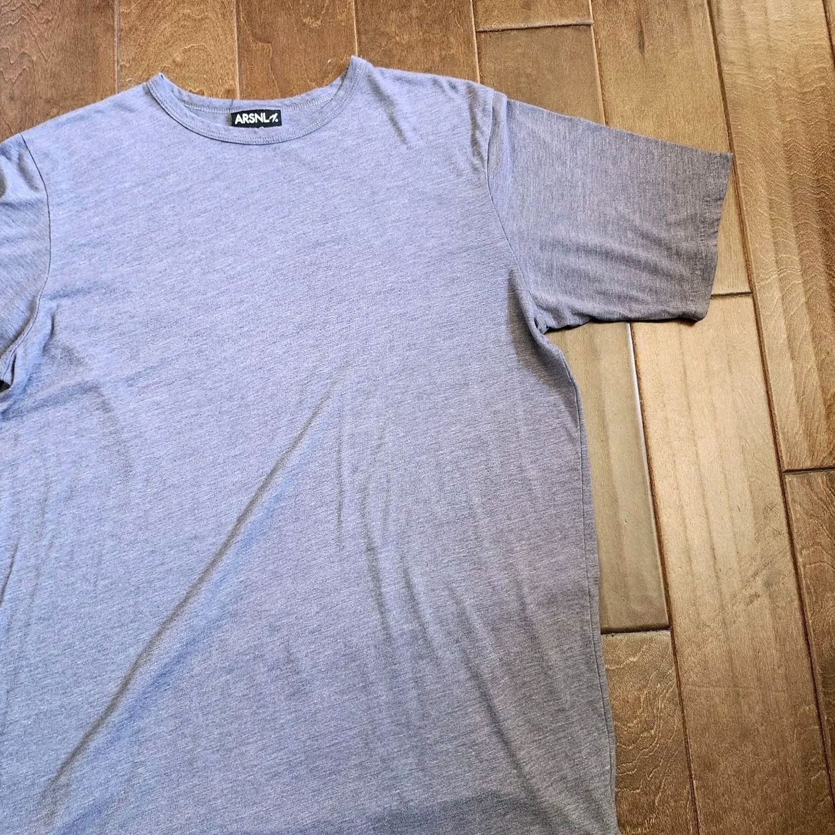 Vintage ARSNL Men Blue Heathered Short Sleeve Shirt XL Crew Neck Solid T-Shirt Summer Spring Fall Mens XL Blue Size US XL / EU 56 / 4 - 5 Thumbnail