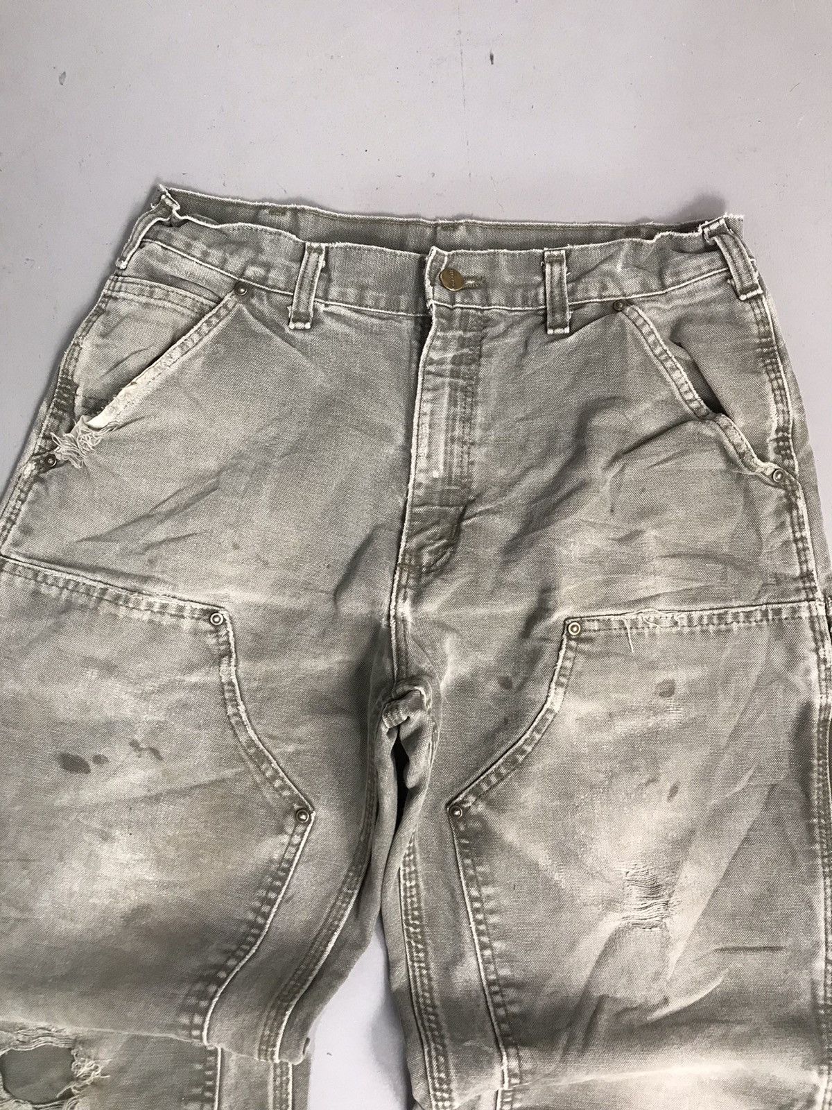 Carhartt × Vintage Vintage Carhartt B136 MOS double knee carpenter denim Size US 32 / EU 48 - 4 Thumbnail