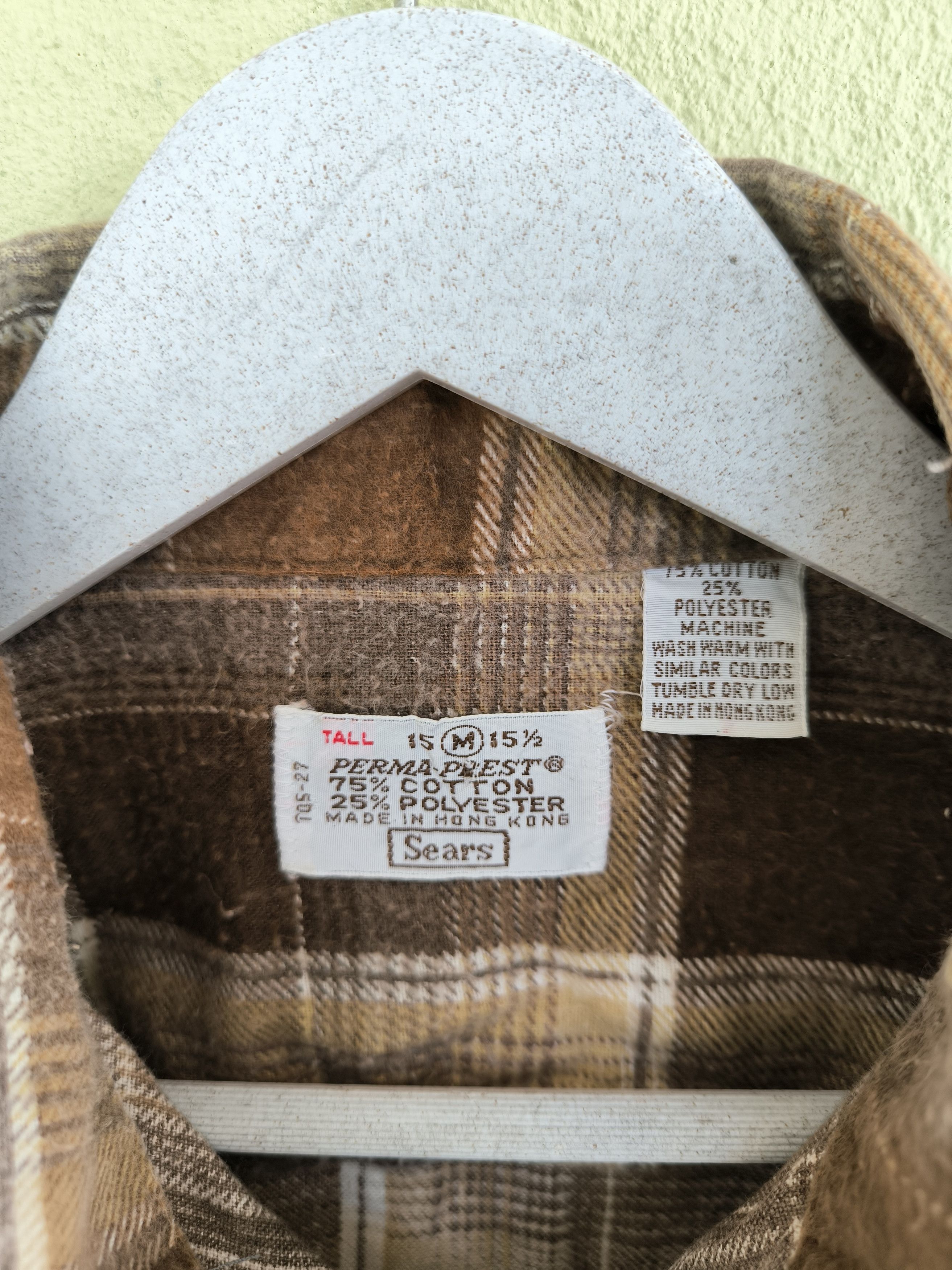 Flannel × Sears × Vintage Vtg SEARS flannel shirt Size US M / EU 48-50 / 2 - 2 Thumbnail