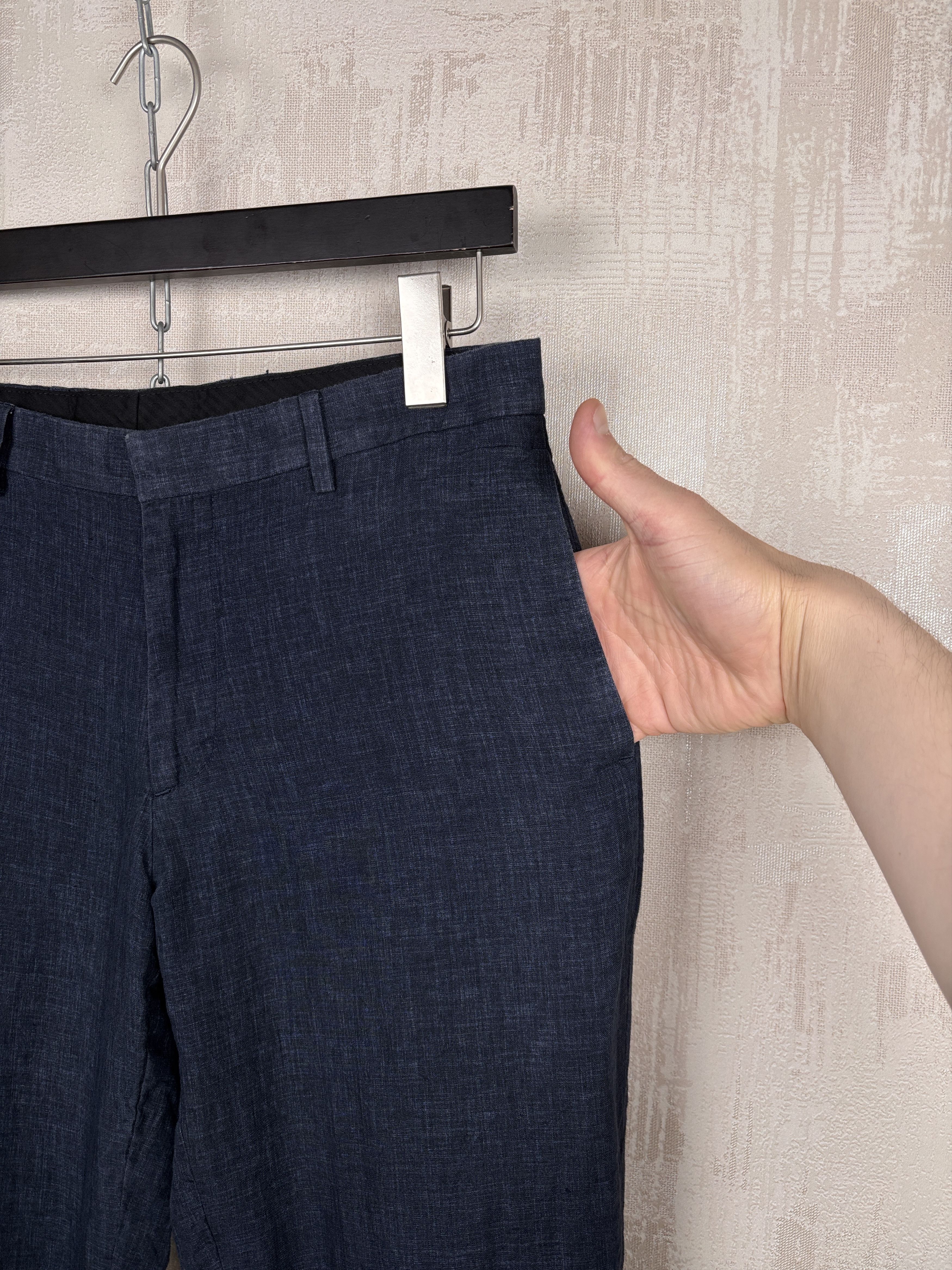 Cos COS Linen Chino Pants Men's Size EUR 48 (M) Navy Blue Size US 32 / EU 48 - 4 Thumbnail