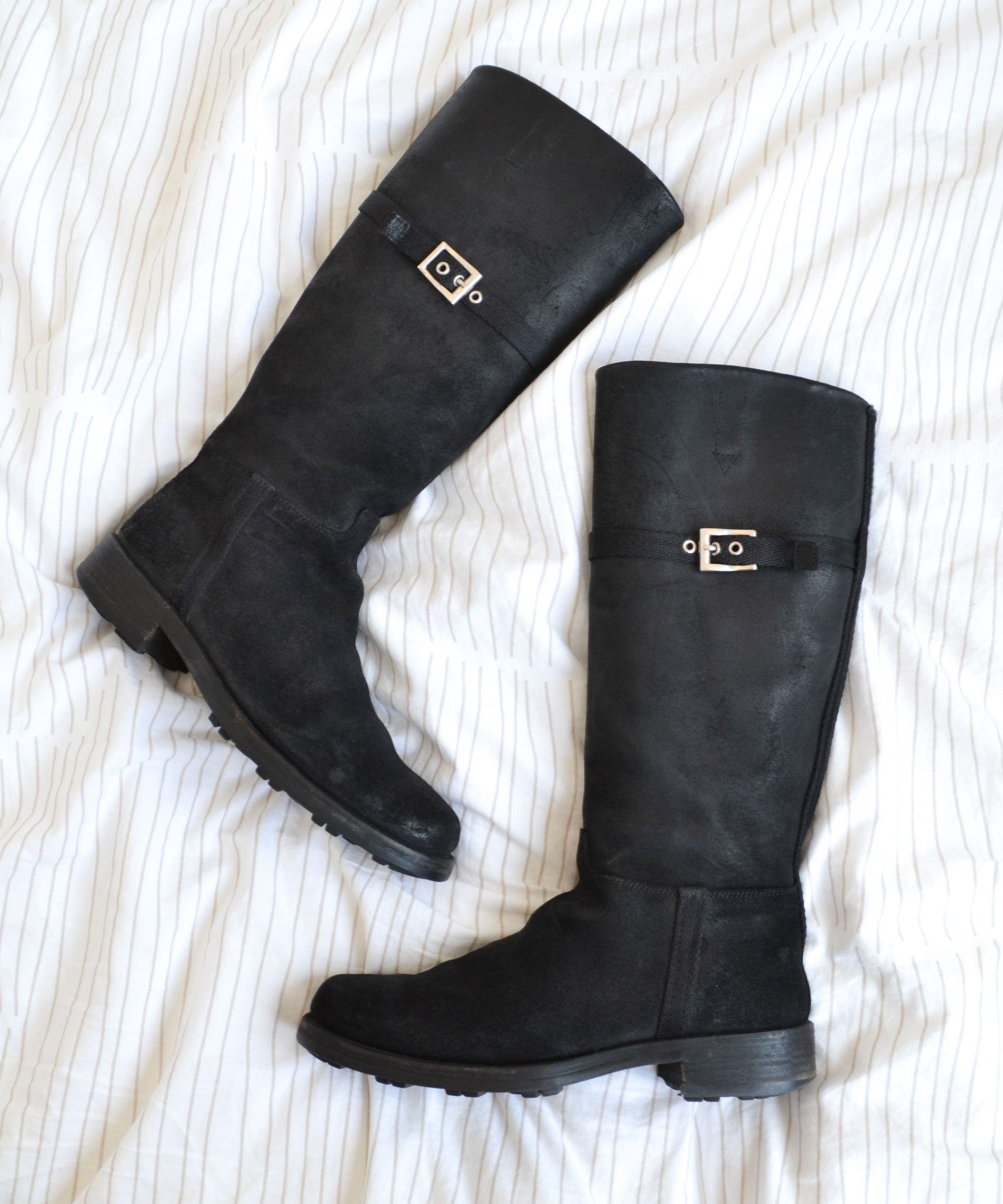 Prada PRADA Boots Black Aged Leather Buckle Riding Size 36 Size US 6 / IT 36 - 14 Thumbnail