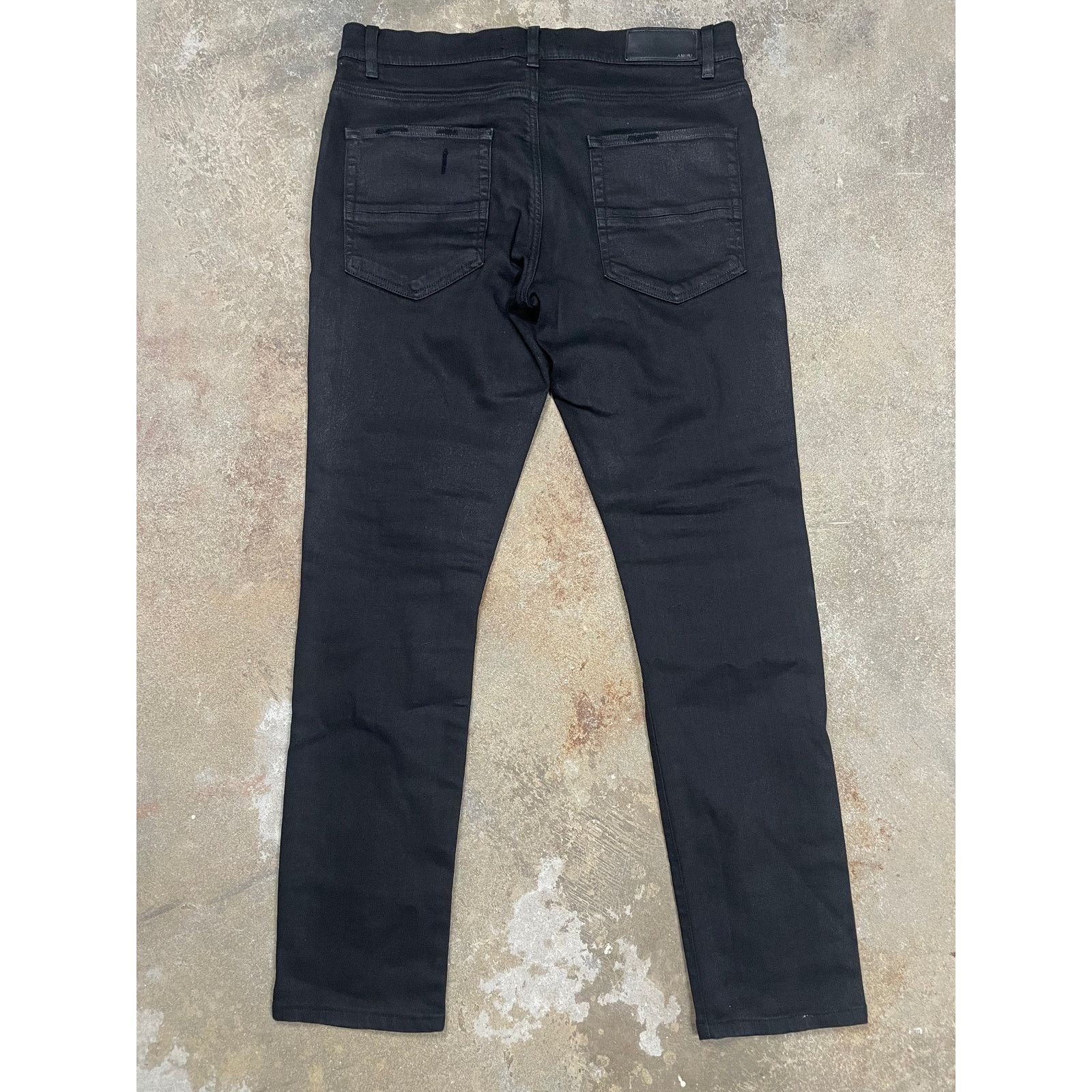 Amiri Amiri Jeans Black Wax Thrasher Used 34 Size US 34 / EU 50 - 6 Thumbnail