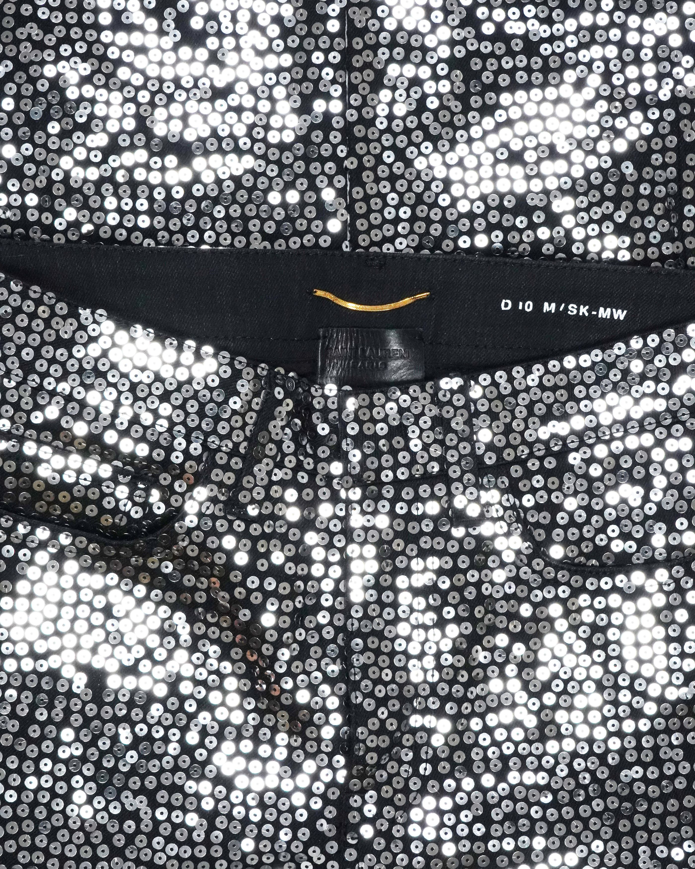 Saint Laurent Paris Saint Laurent Sequin Pants - FW16 Size US 28 / EU 44 - 3 Thumbnail