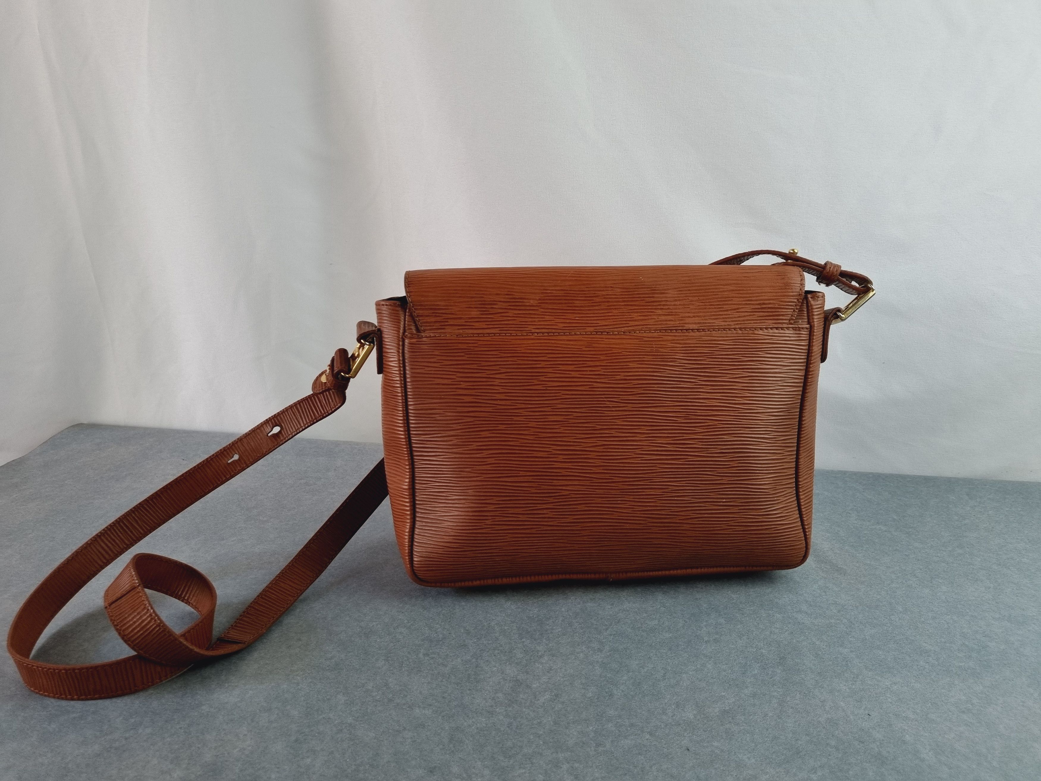 Fendi Vintage FENDI Brown Epi Leather Messenger Crossbody Bag Size ONE SIZE - 6 Thumbnail