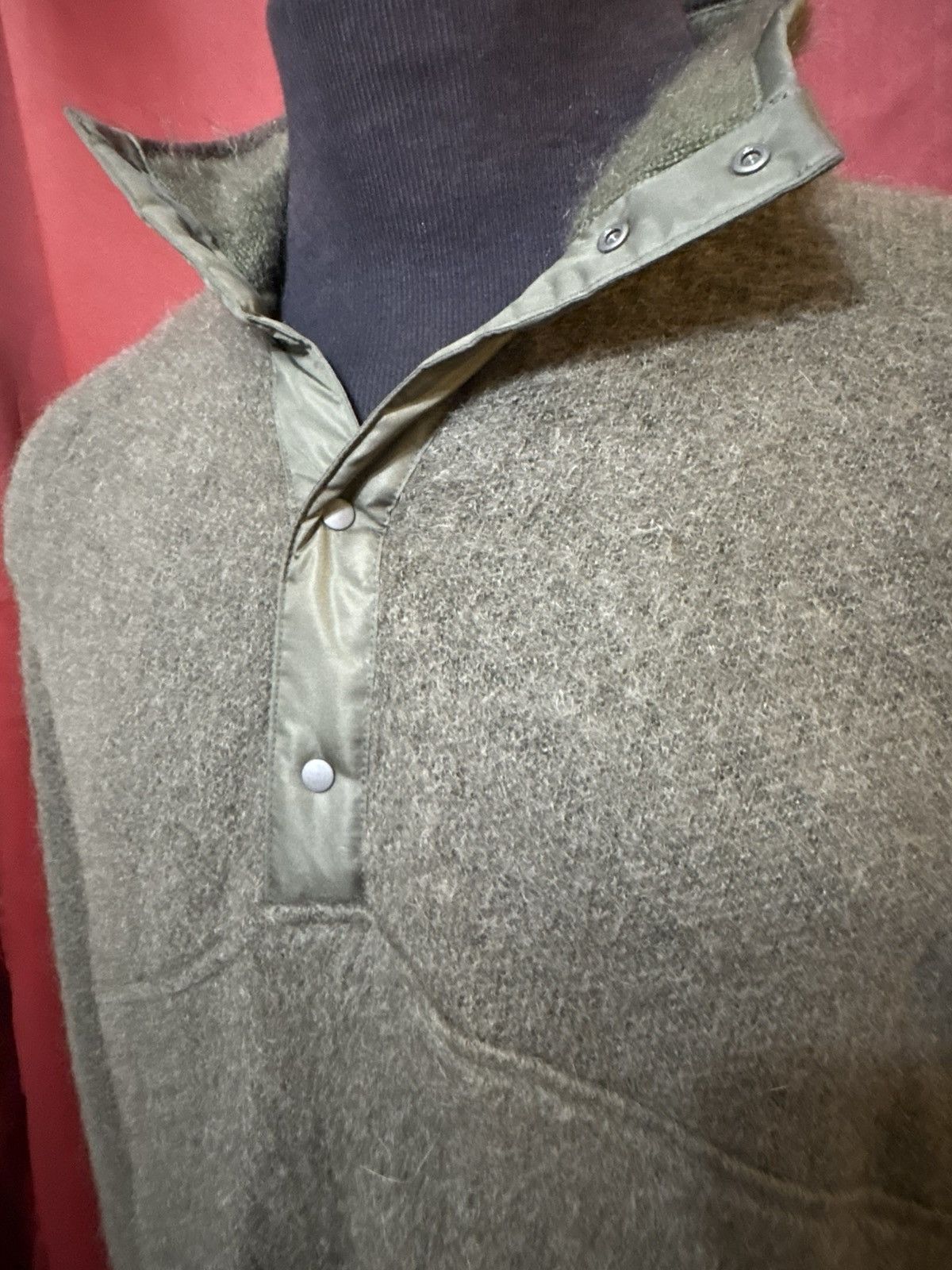 Nanamica Nanamica Mohair Pullover Fleece Olive Green Size US L / EU 52-54 / 3 - 5 Thumbnail