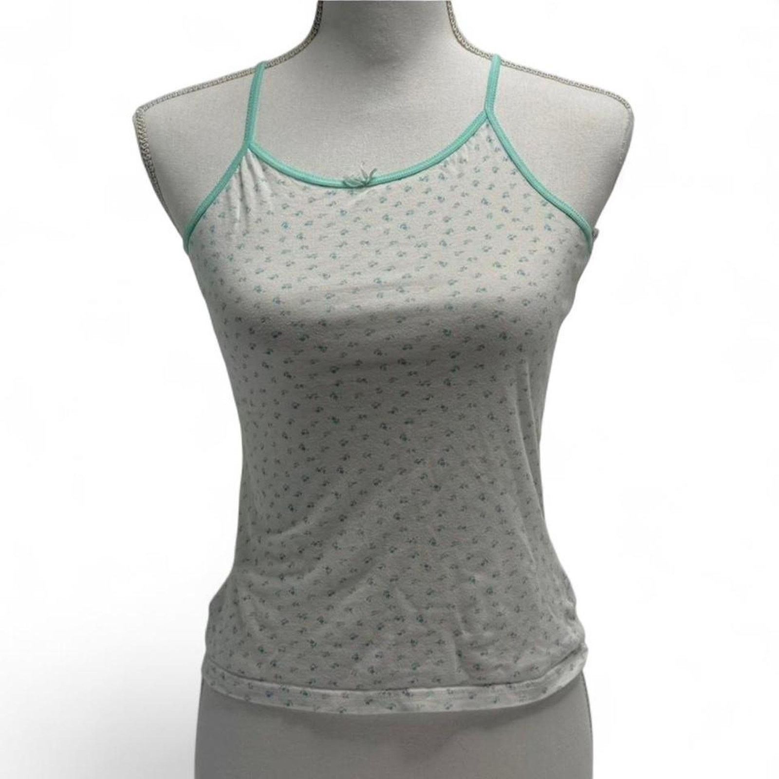 Other White and blue floral tank top size XS 100% cotton Size XS / US 0-2 / IT 36-38 - 1 Thumbnail