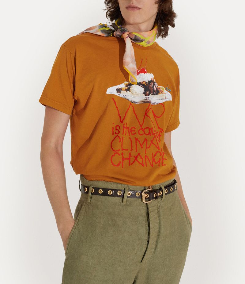 Vivienne Westwood o1f1d3z0426 Orb-Print T-Shirt in Mustard Size US L / EU 52-54 / 3 - 5 Thumbnail