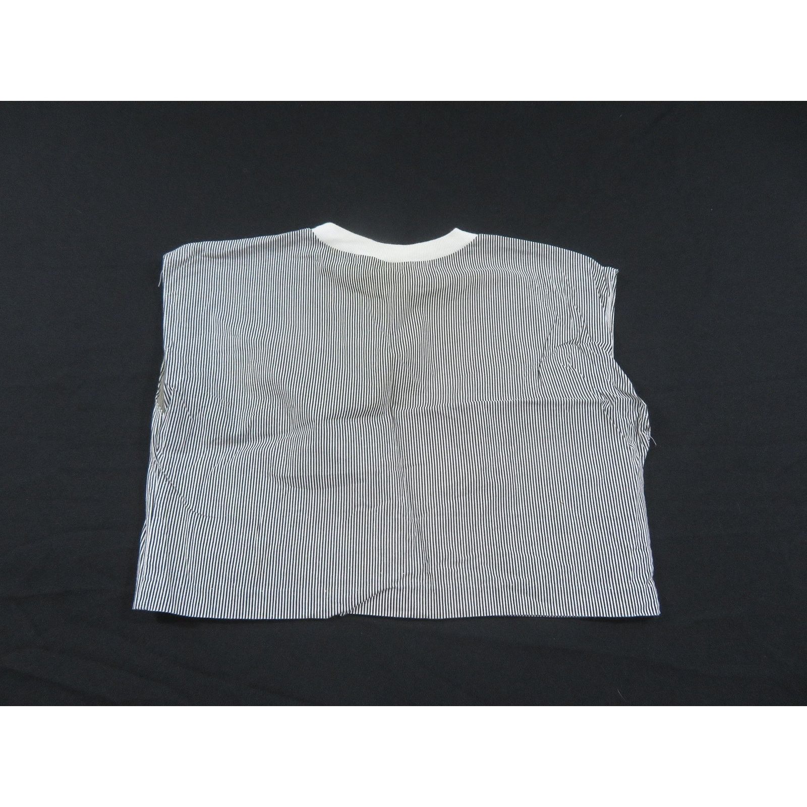 Other Hobie Sleeveless Shirt Crop Top Black White Striped L 1980s Size L / US 10 / IT 46 - 3 Thumbnail