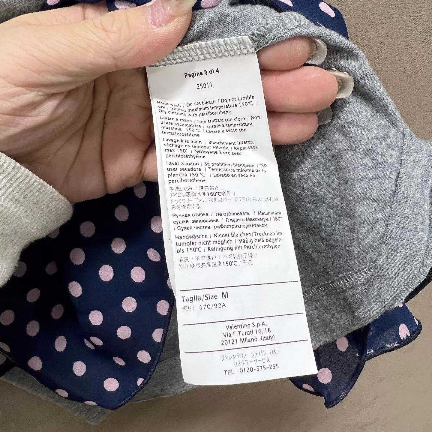 Valentino VALENTINO nwt gray colorblocked polka dot women's M dress Size M / US 6-8 / IT 42-44 - 4 Thumbnail