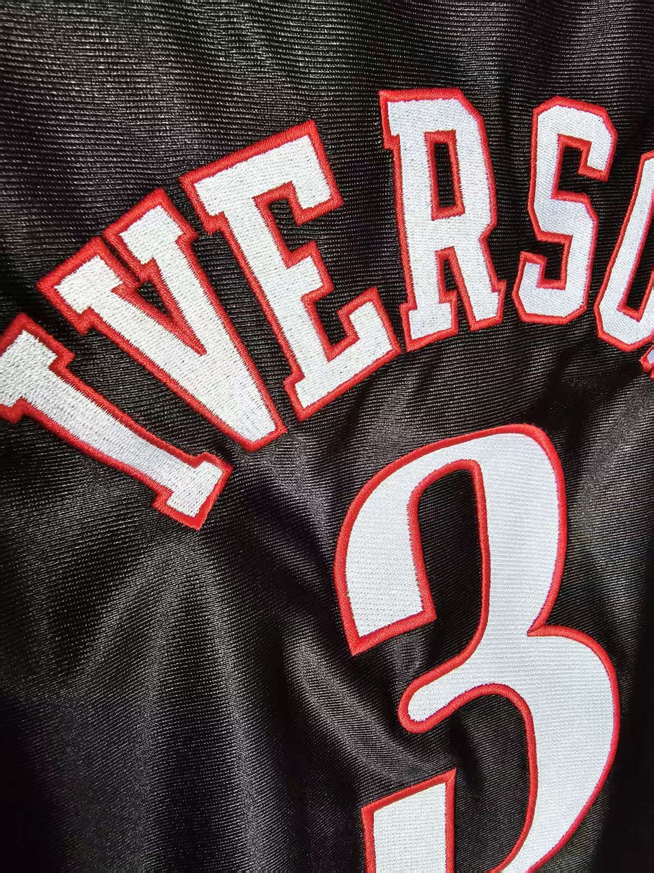 NBA 76ers #3 Allen Iverson Jersey Double Stitched Black L Size US L / EU 52-54 / 3 - 5 Thumbnail