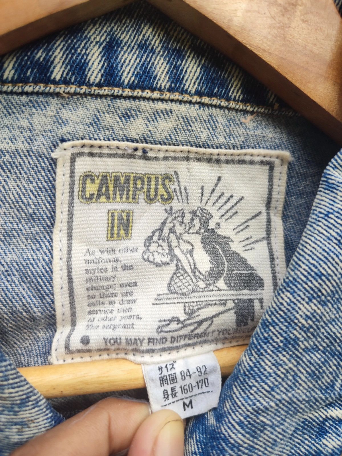 Other Vintage Campus In Acid Wash Denim Jacket – Made in Japan Size US M / EU 48-50 / 2 - 7 Thumbnail