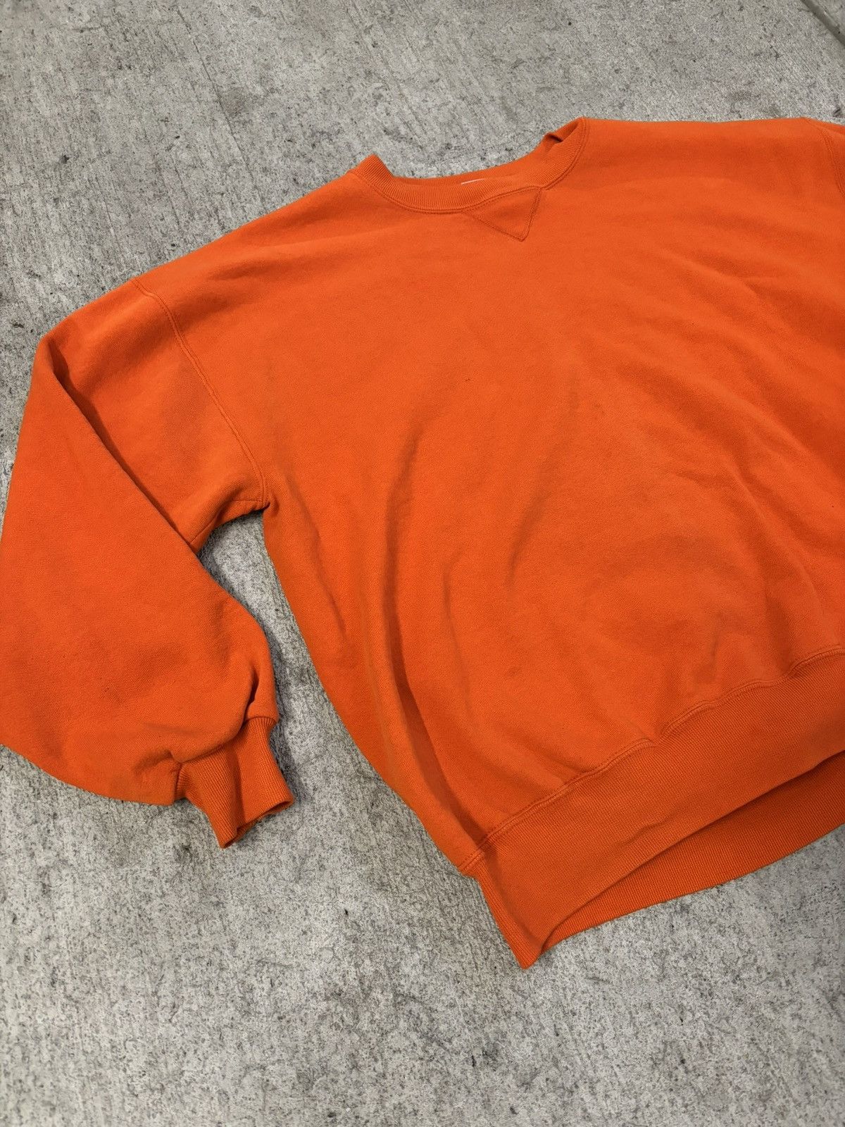 Russell Athletic × Vintage Orange Blank Russell athletic crewneck sweatshirt Size US XL / EU 56 / 4 - 4 Thumbnail