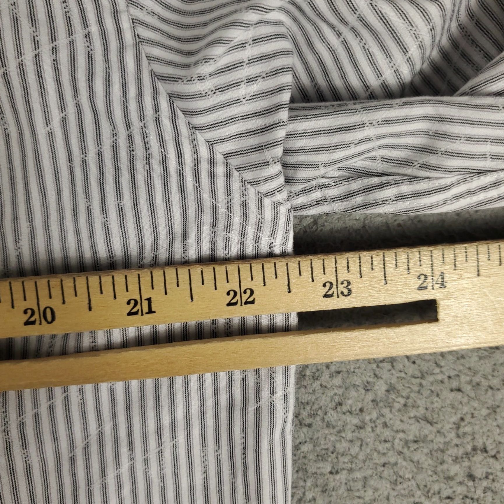 BUGATCHI Bugatchi Shirt Mens Large Gray Striped Button-Up Long Sleeve Size US L / EU 52-54 / 3 - 6 Thumbnail