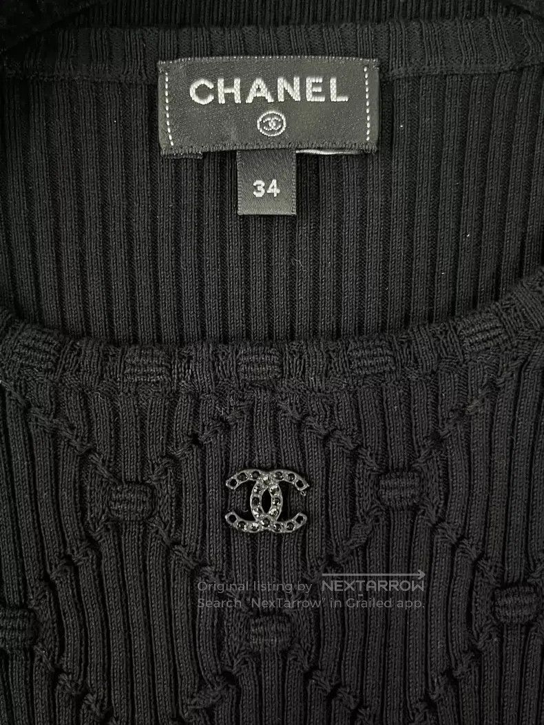 Chanel Black popular knitted short sleeves