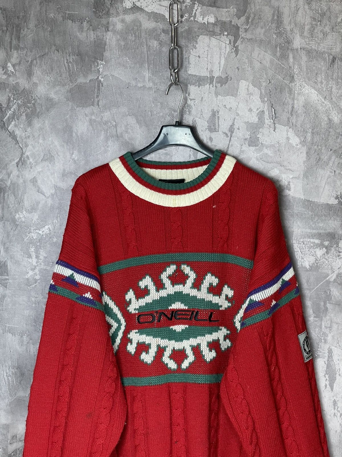 O'Neill × Vintage VINTAGE ONEILL KNIT SWEATER SPELLOUT VERY RARE Size US L / EU 52-54 / 3 - 2 Thumbnail