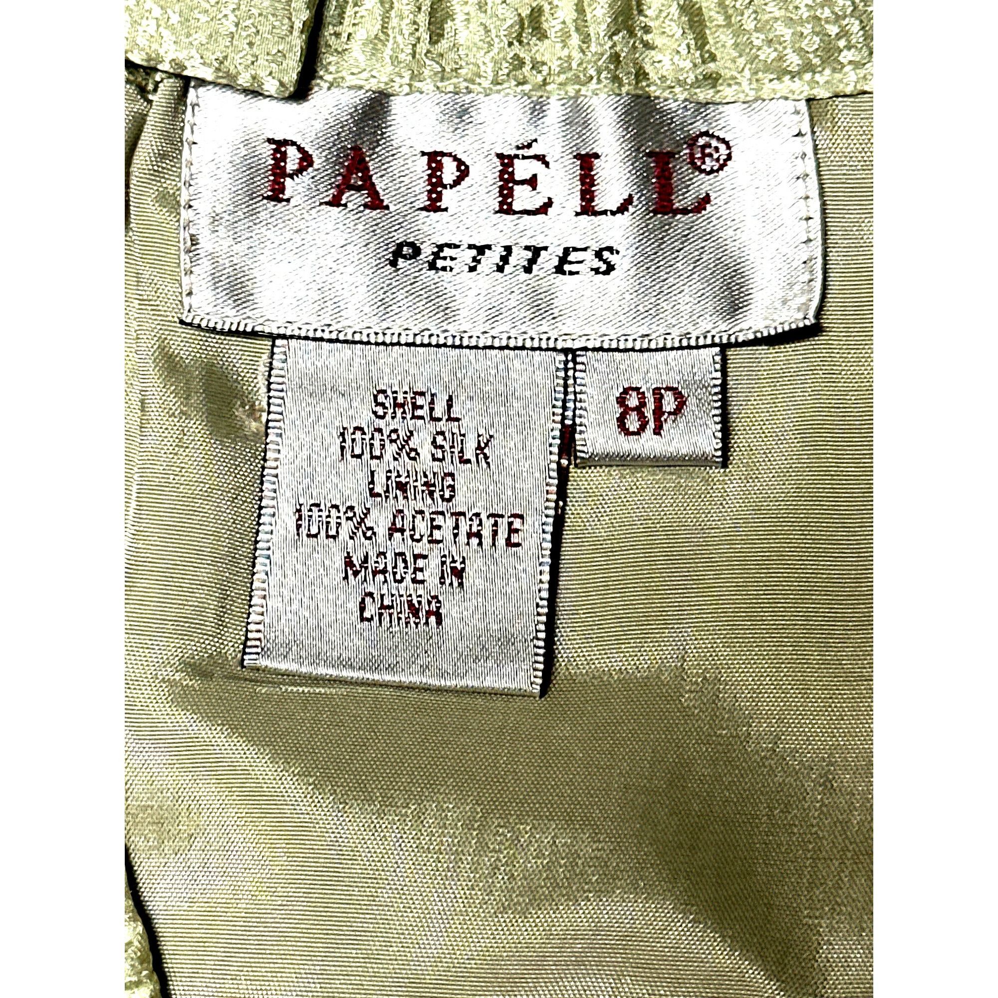 Adrianna Papell Papell Petites Vintage 90s 8P Sage Green Silk Beaded Skirt S Size M / US 6-8 / IT 42-44 - 11 Thumbnail