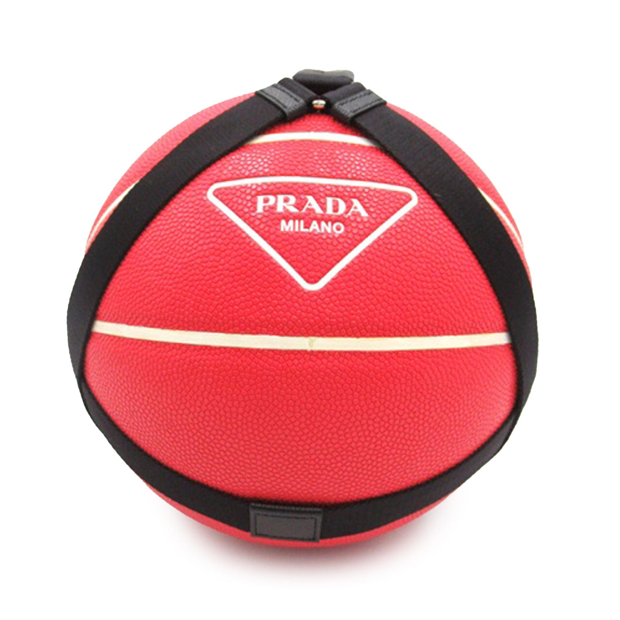image of Prada Logo Print Basket Ball Other Accessories in Red, Women's