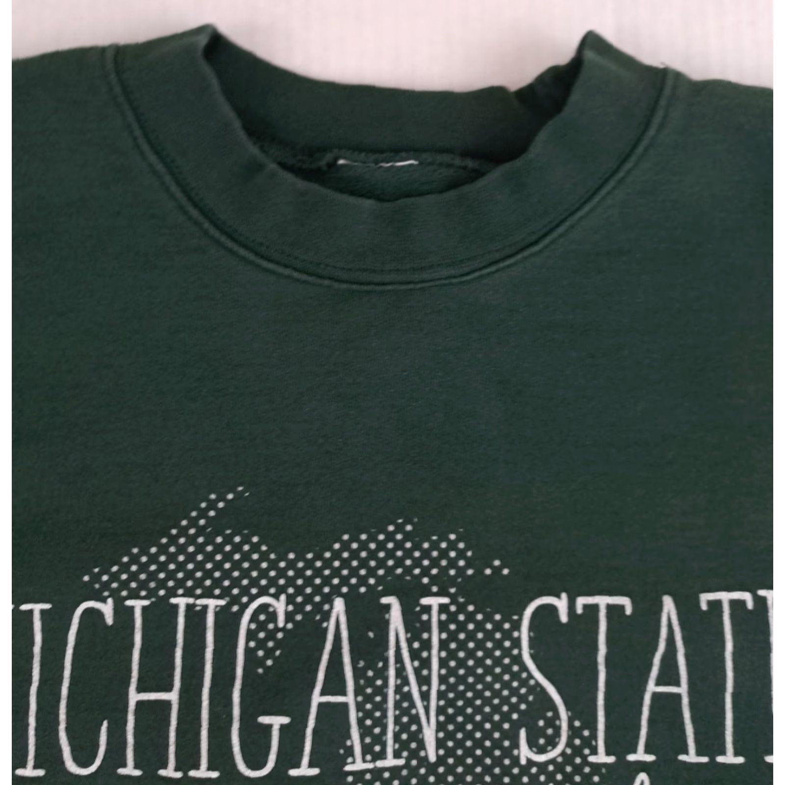 Vintage VINTAGE Michigan State Spartans Sweatshirt Woman Small Green Canvas Logo Pullover Crew Neck Long Sleeve Winter Men/Women? Size S / US 4 / IT 40 - 3 Thumbnail