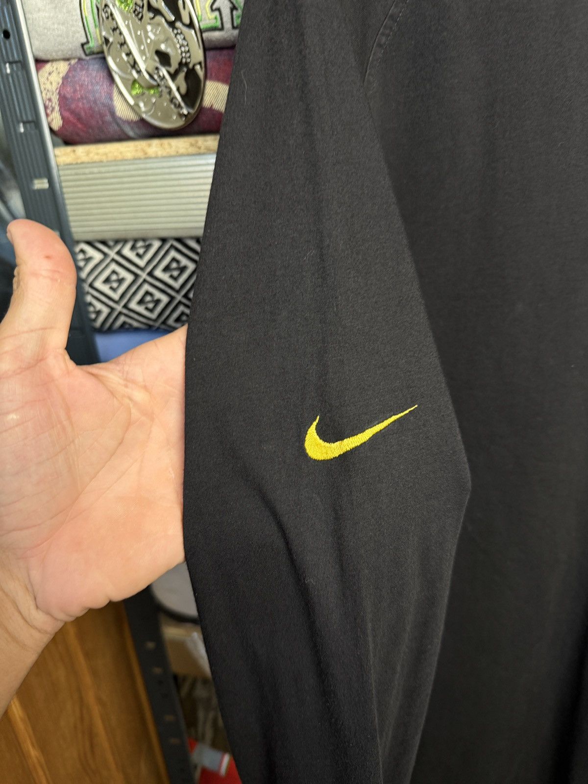 Nike Vintage 00s Nike 10/2 Yellow Logo Tee Shirt Long Sleeve Size US XL / EU 56 / 4 - 6 Thumbnail
