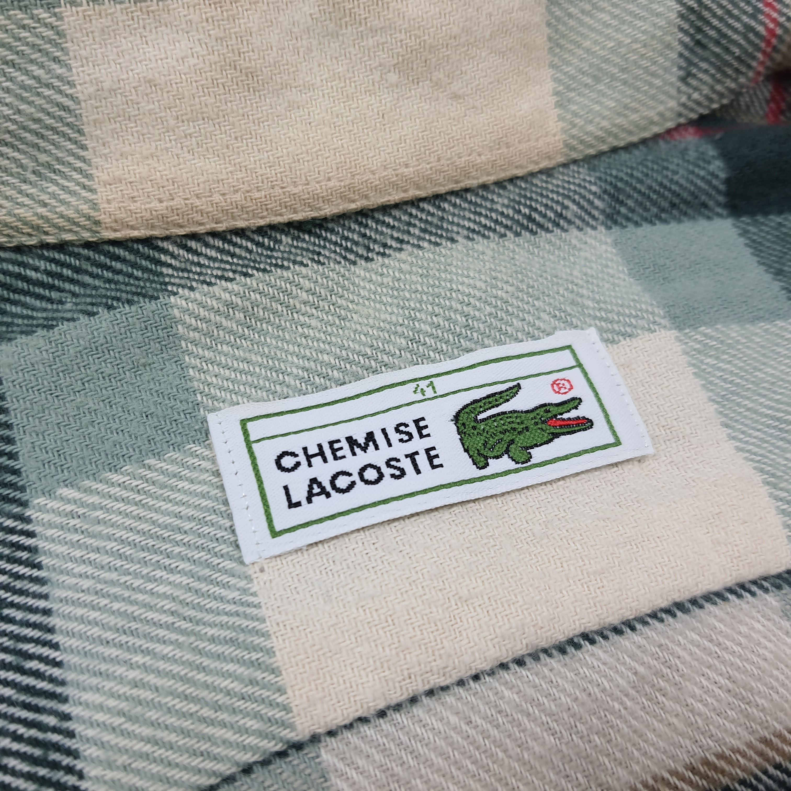Lacoste Vintage Chemise Lacoste Flannel Button Up Shirt C285N71 Size US XL / EU 56 / 4 - 5 Thumbnail