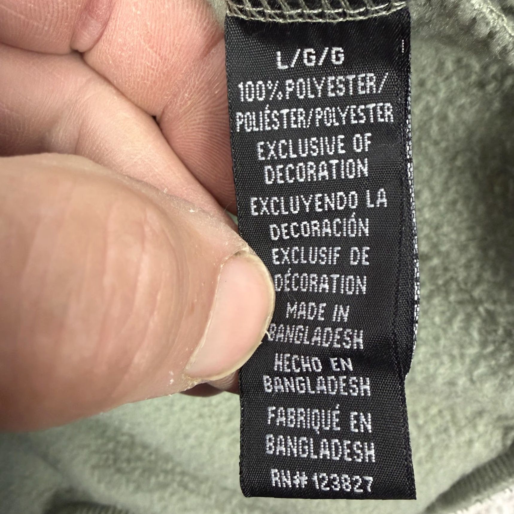 Essentials DRY Essentials Hoodie Mens Large Green Fleece Pullover Kangaroo Pocket Logo Size US L / EU 52-54 / 3 - 7 Thumbnail