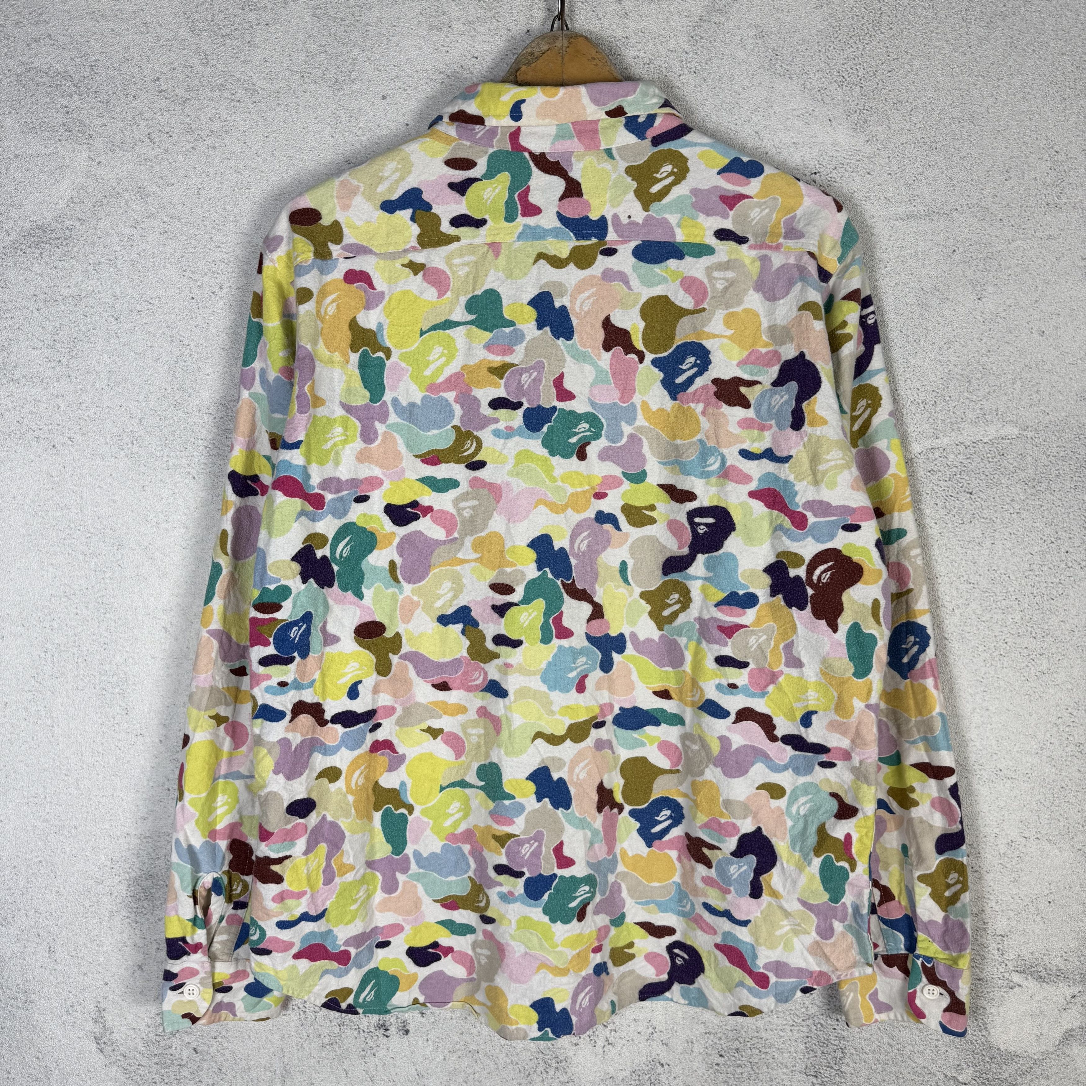 Bape Vintage BAPE Multi Camo Bathing Ape Button Up Shirt Size US M / EU 48-50 / 2 - 2 Thumbnail