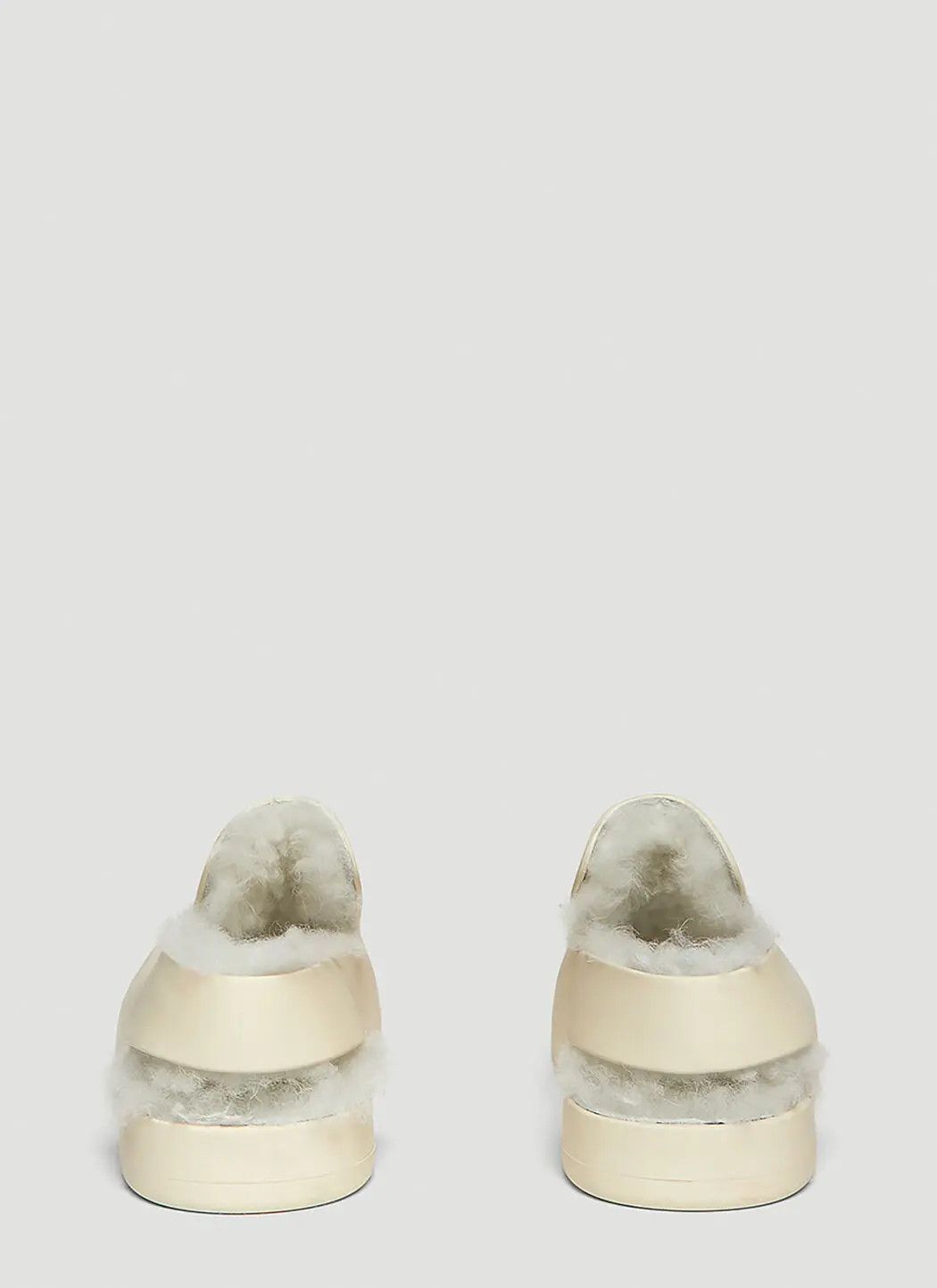 Bottega Veneta o1n1vont1224 Puddle Shearling Mules in White Size US 11 / IT 41 - 4 Thumbnail