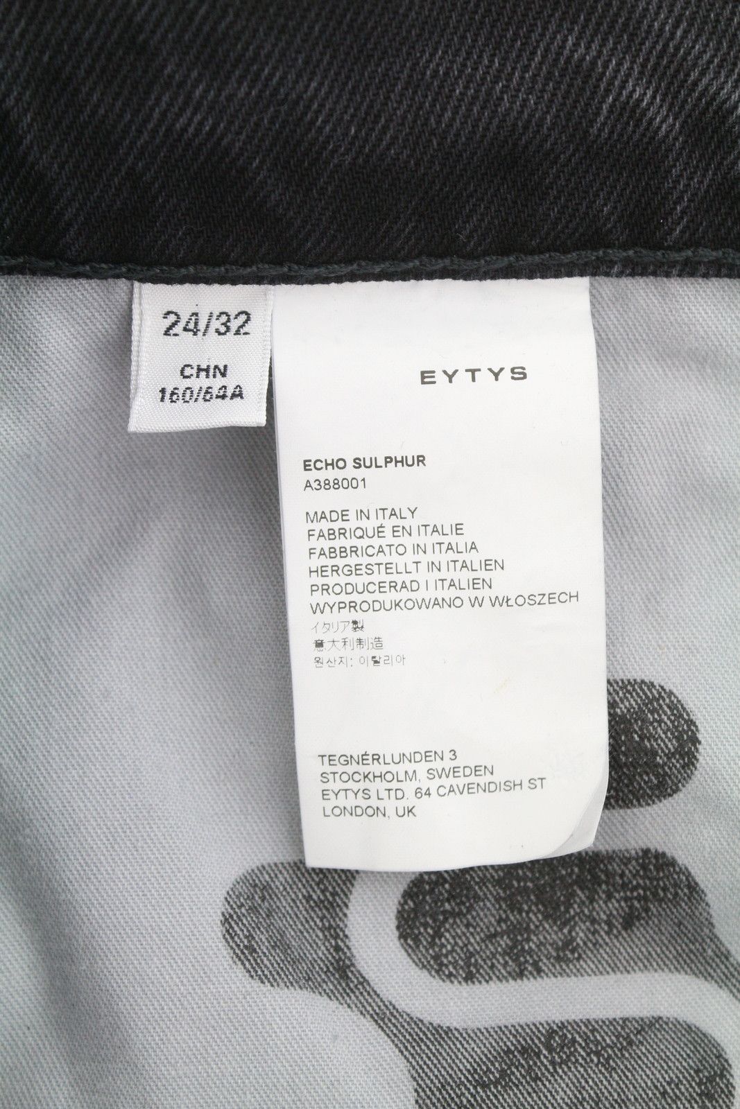 Eytys ECHO SULPHUR ULTRA BAGGY W24/L32 Black Faded RRP370 89318 Size 24" / US 00 / IT 34 - 10 Thumbnail