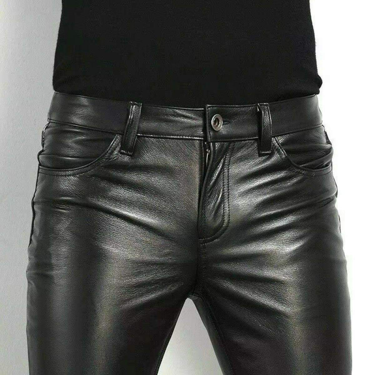 Leather Faux Leather Skinny Pants Size US 36 / EU 52 - 3 Thumbnail