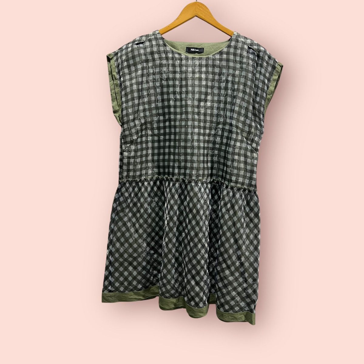 Issey Miyake × Ne-Net × Pleats Please Issey Miyake NE-NET BY ISSEY MIYAKE CHECKERED POP GOWN DRESS Size M / US 6-8 / IT 42-44 - 3 Thumbnail