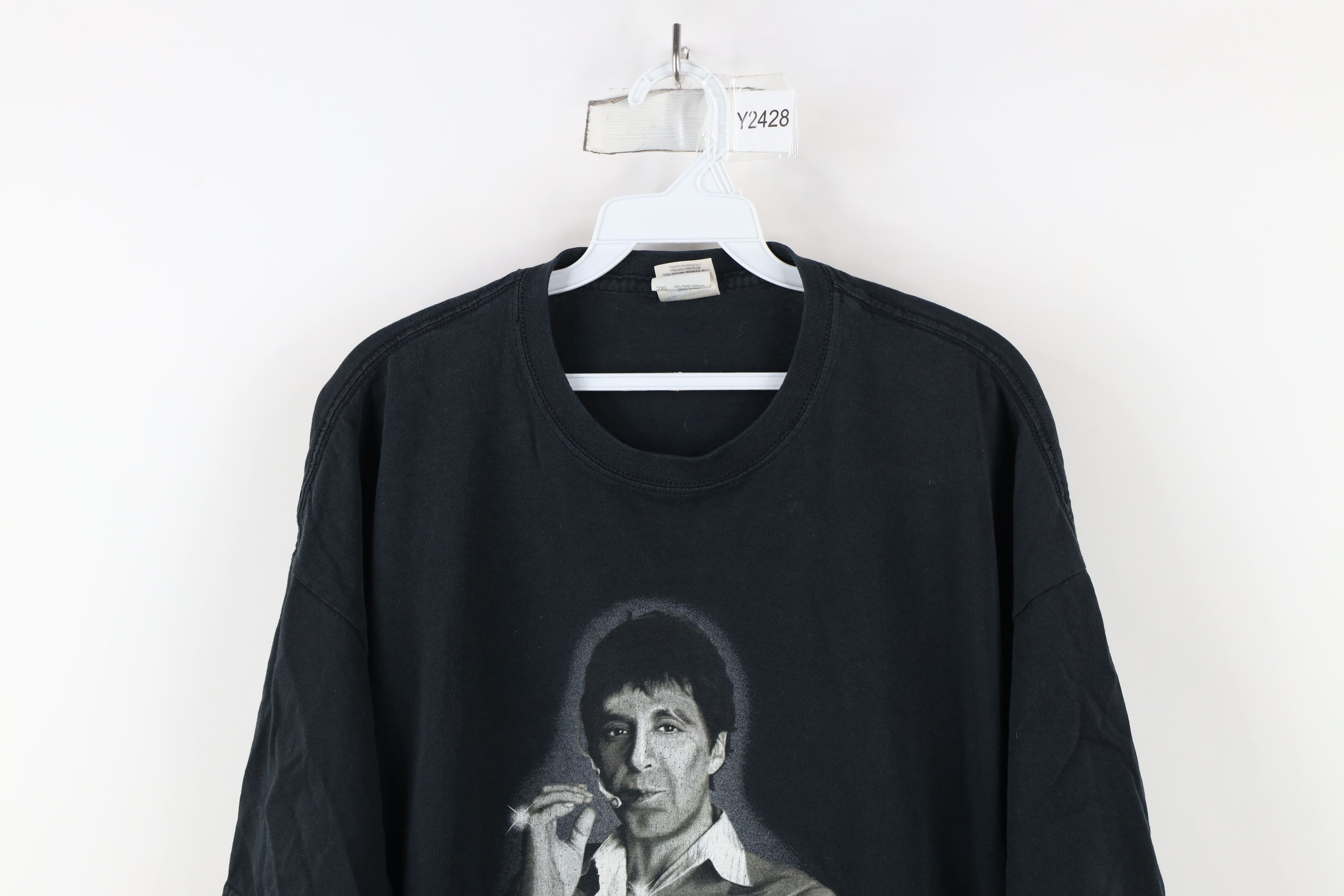 Vintage Vintage Y2K Streetwear Scarface Tony Montana T-Shirt Black Size US XXL / EU 58 / 5 - 2 Thumbnail