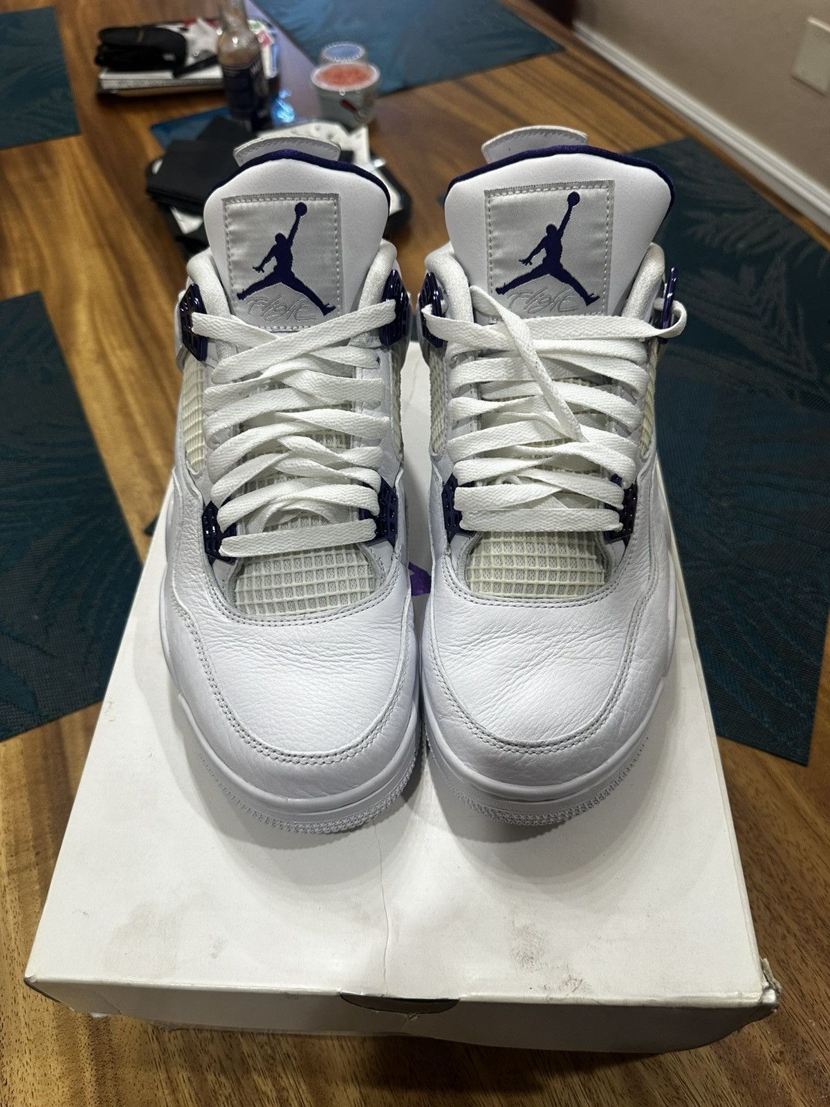 Jordan Brand Jordan 4 Metallic Purple Size 9.5 Size US 9.5 / EU 42-43 - 4 Thumbnail