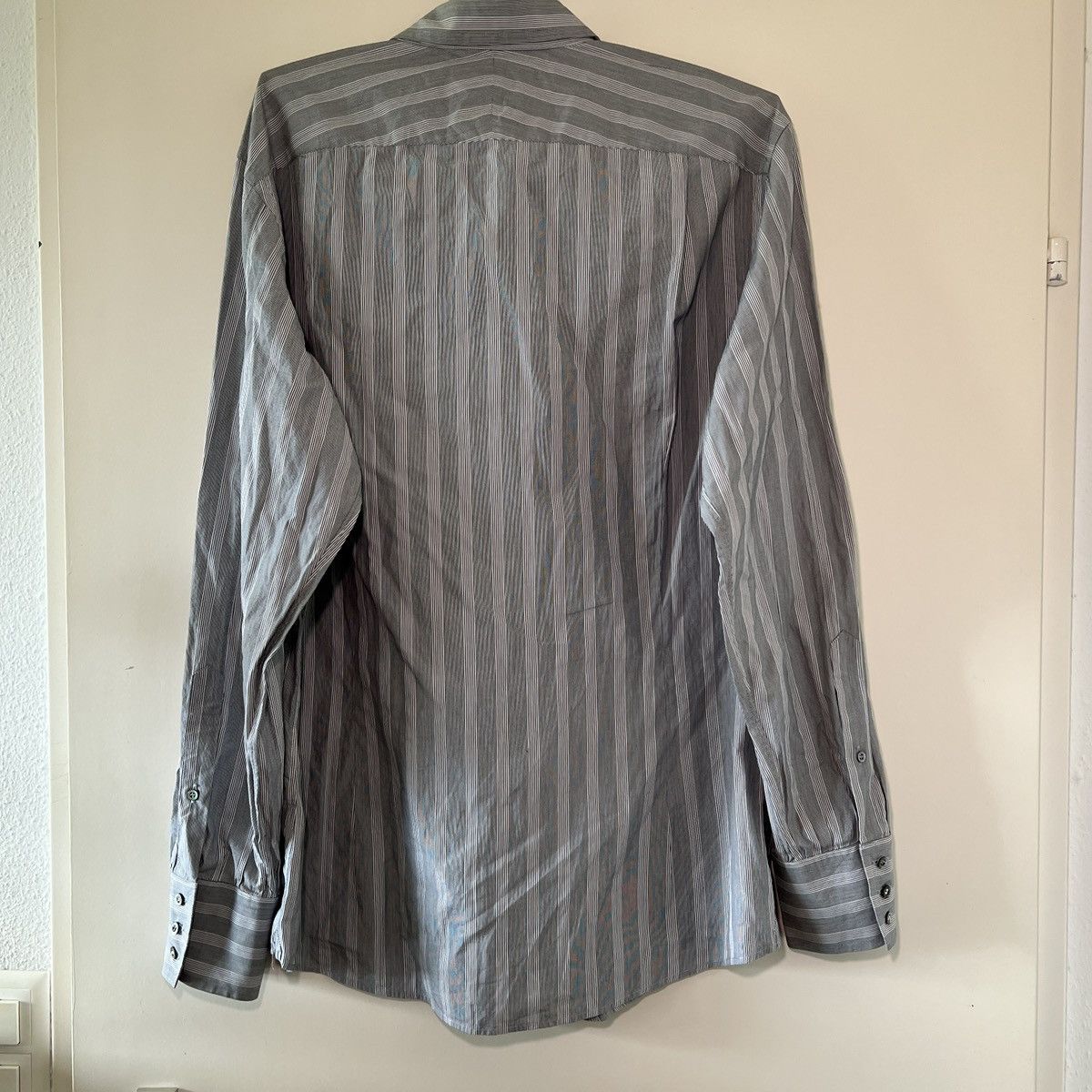 Robert Stock Vintage Denim Varsity Jacket Striped