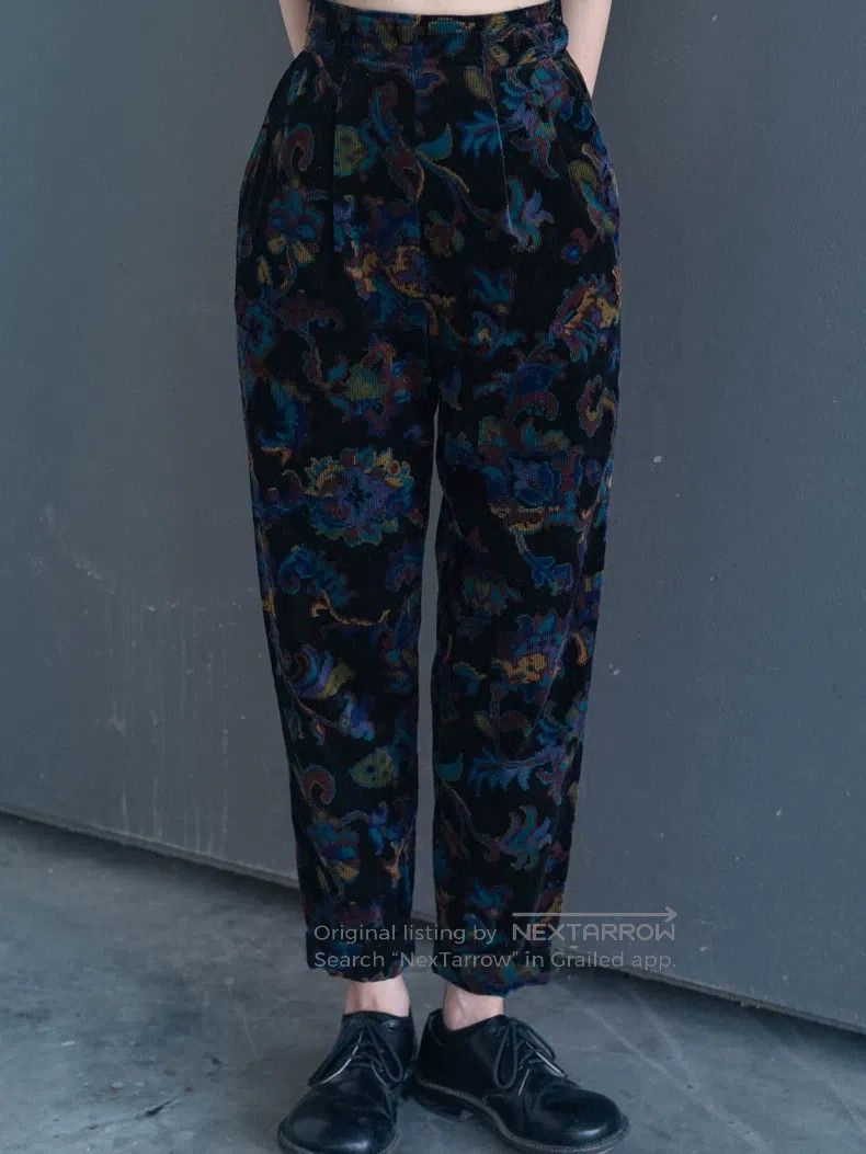 Kenzo Kenzo size M Ethnic floral corduroy trousers Size 27" / US 4 / IT 40 - 6 Thumbnail
