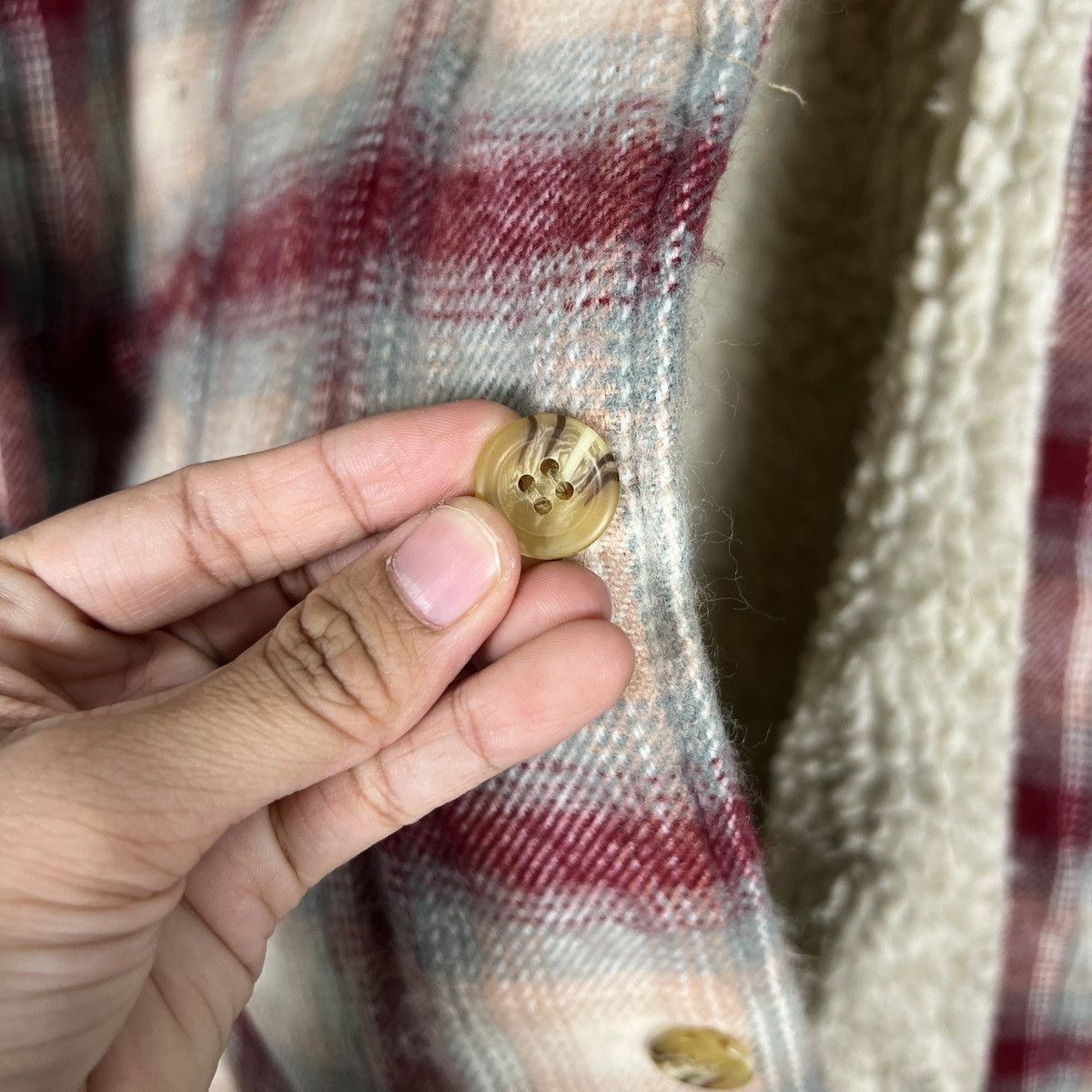 Japanese Brand 🔥 VINTAGE DODGEST PLAID CHECK FLANNEL SHEARLING CPO JACKET Size US L / EU 52-54 / 3 - 14 Thumbnail