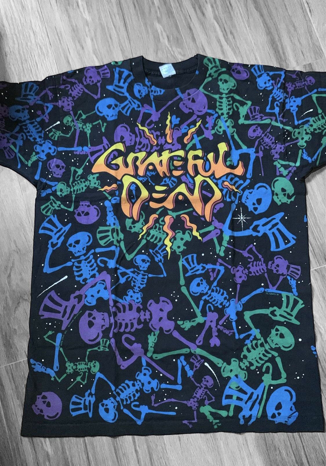 image of Fruit Of The Loom x Grateful Dead Aop in Black, Men's (Size XL)