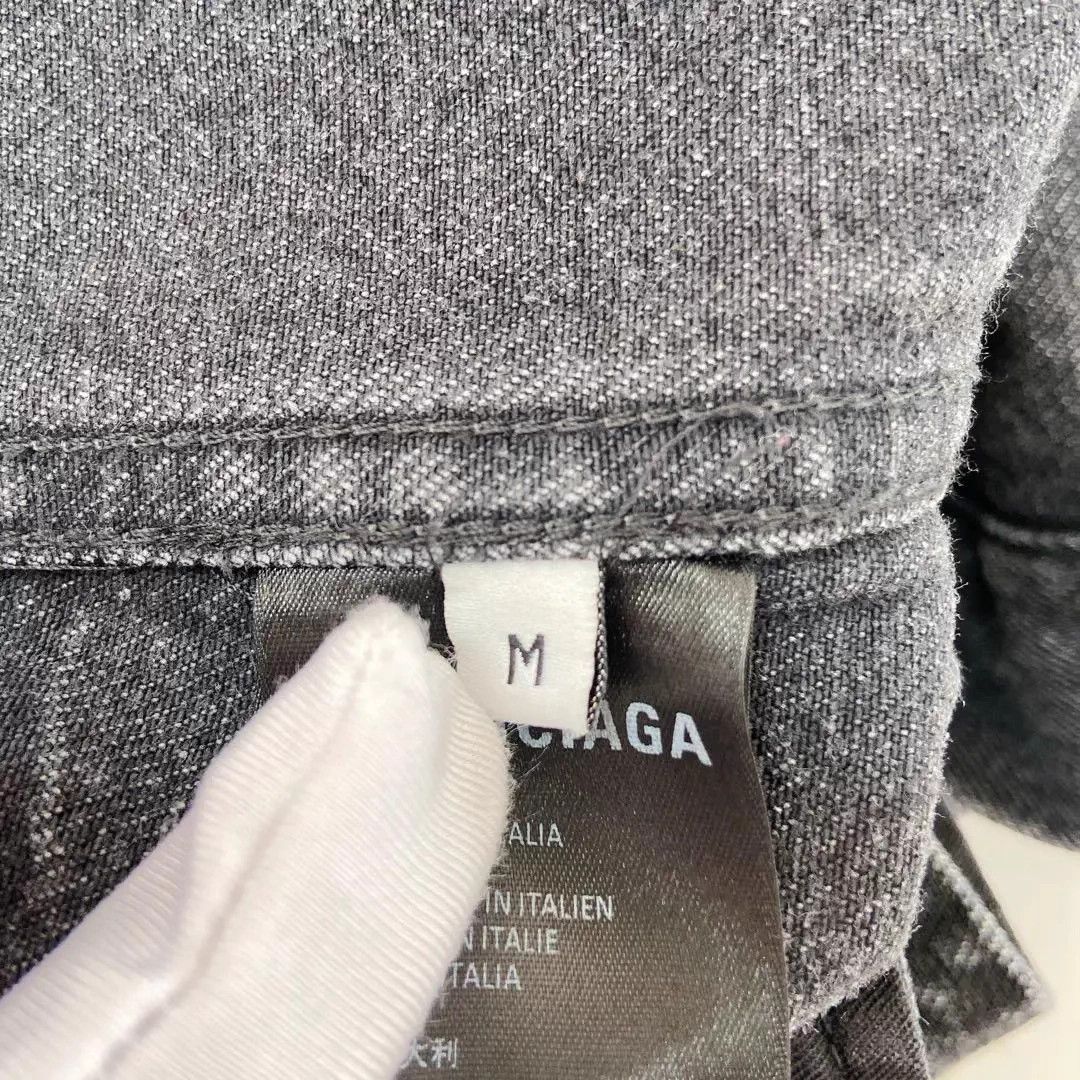 Balenciaga Balenciaga gray black denim jacket M pre-owned Size US M / EU 48-50 / 2 - 7 Thumbnail