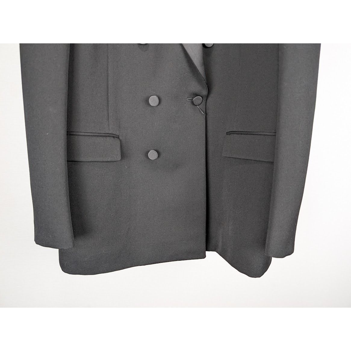Saint Laurent Paris o1rshd1 Grain De Poudre De Laine Evening Jacket in Noir Size US L / EU 52-54 / 3 - 9 Thumbnail