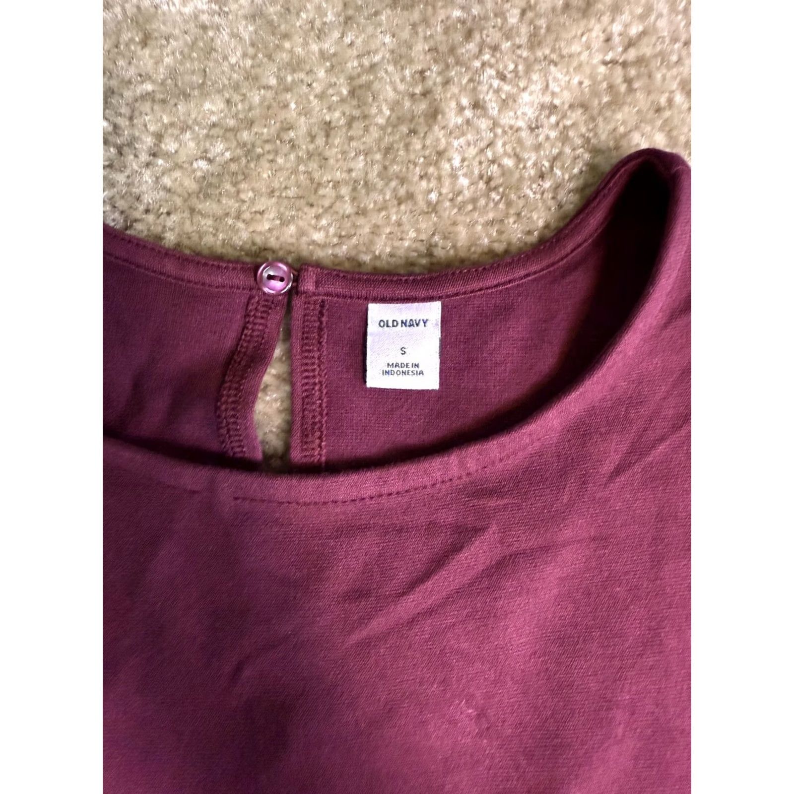 Old Navy Old Navy Womens Dress Small Red Wine Long Sleeve Knee Length D914 Size S / US 4 / IT 40 - 6 Thumbnail