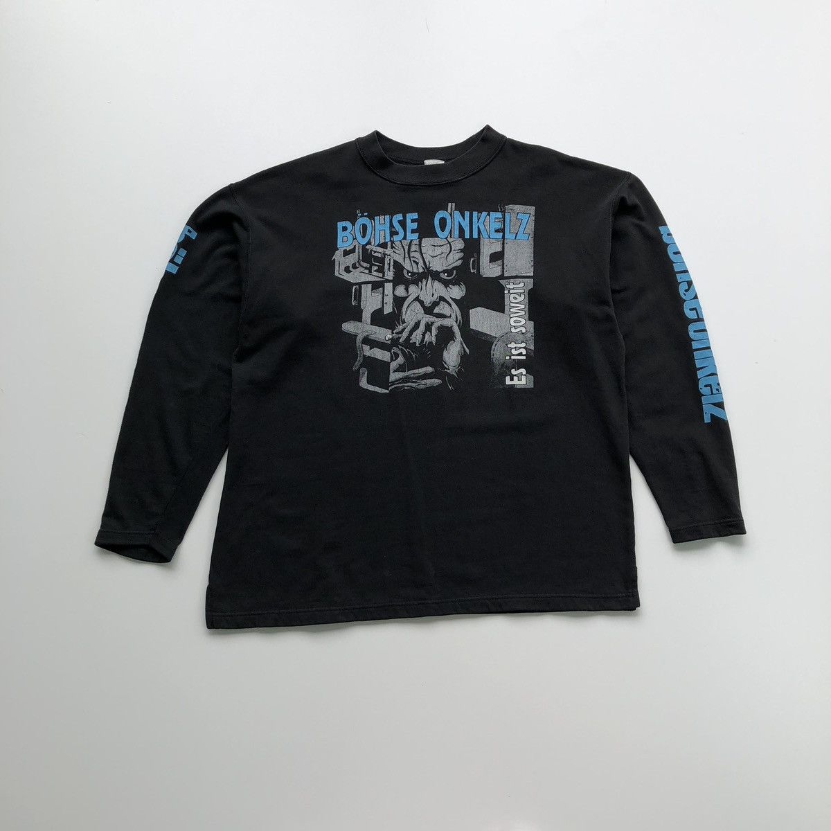 Band Tees × Vintage Bohse Onkelz 1990 Ed Ist Soweit 90’s Vintage Long Sleeve Size US L / EU 52-54 / 3 - 4 Thumbnail
