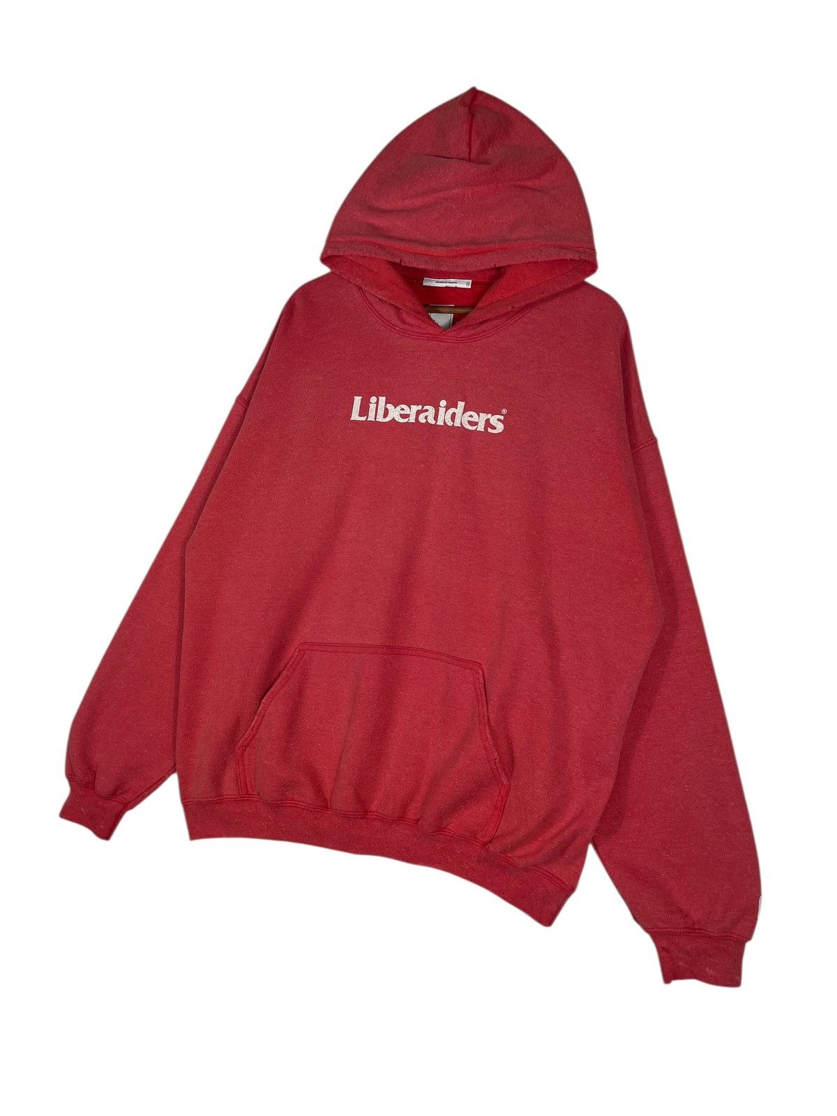 Liberaiders Liberaiders Red Distress Logo Hoodie XL Size US XL / EU 56 / 4 - 3 Thumbnail