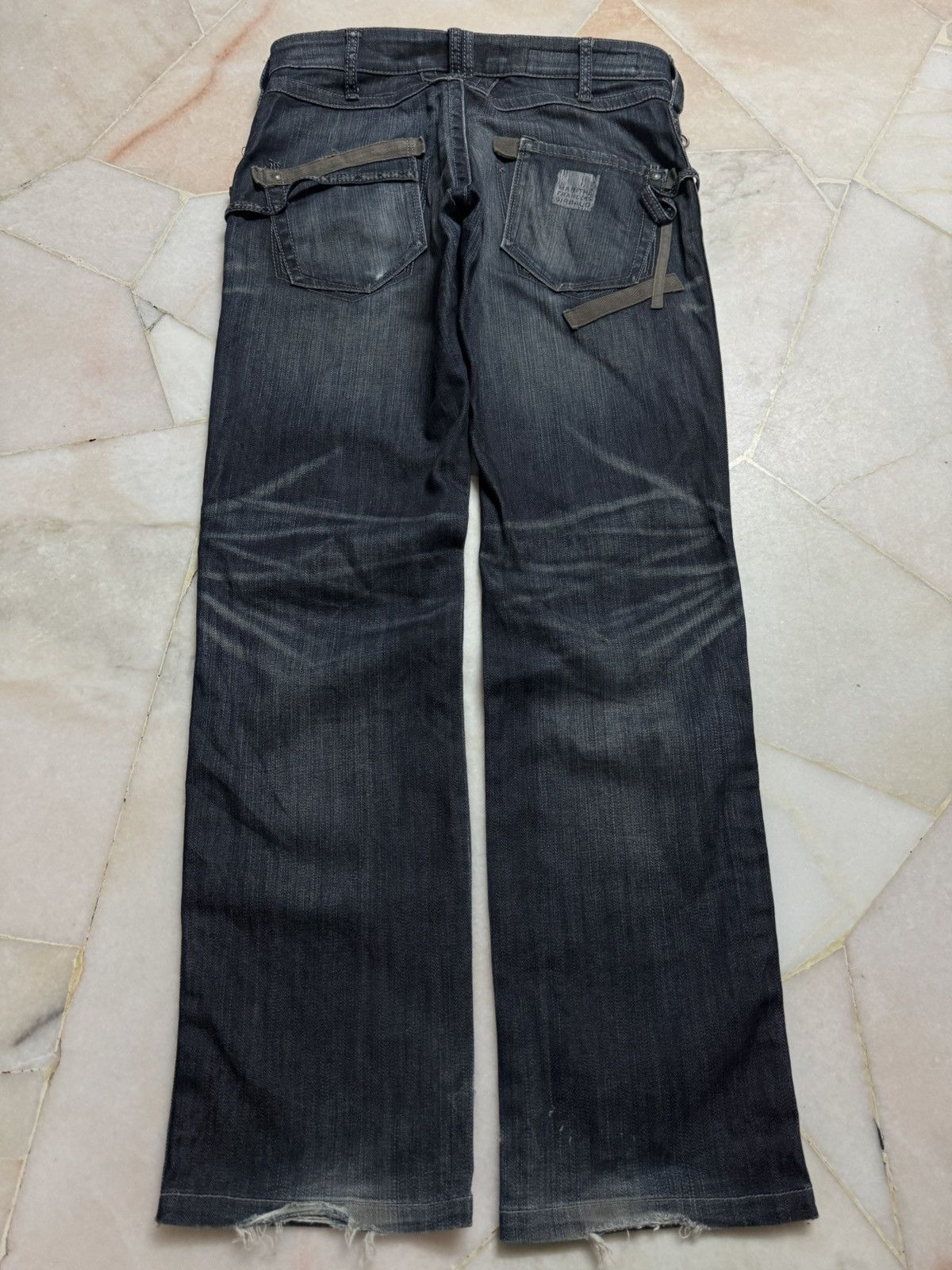 GIRBAUD DARK JEAN FADED RARE DESIGN VINTAGE 90s STYLE