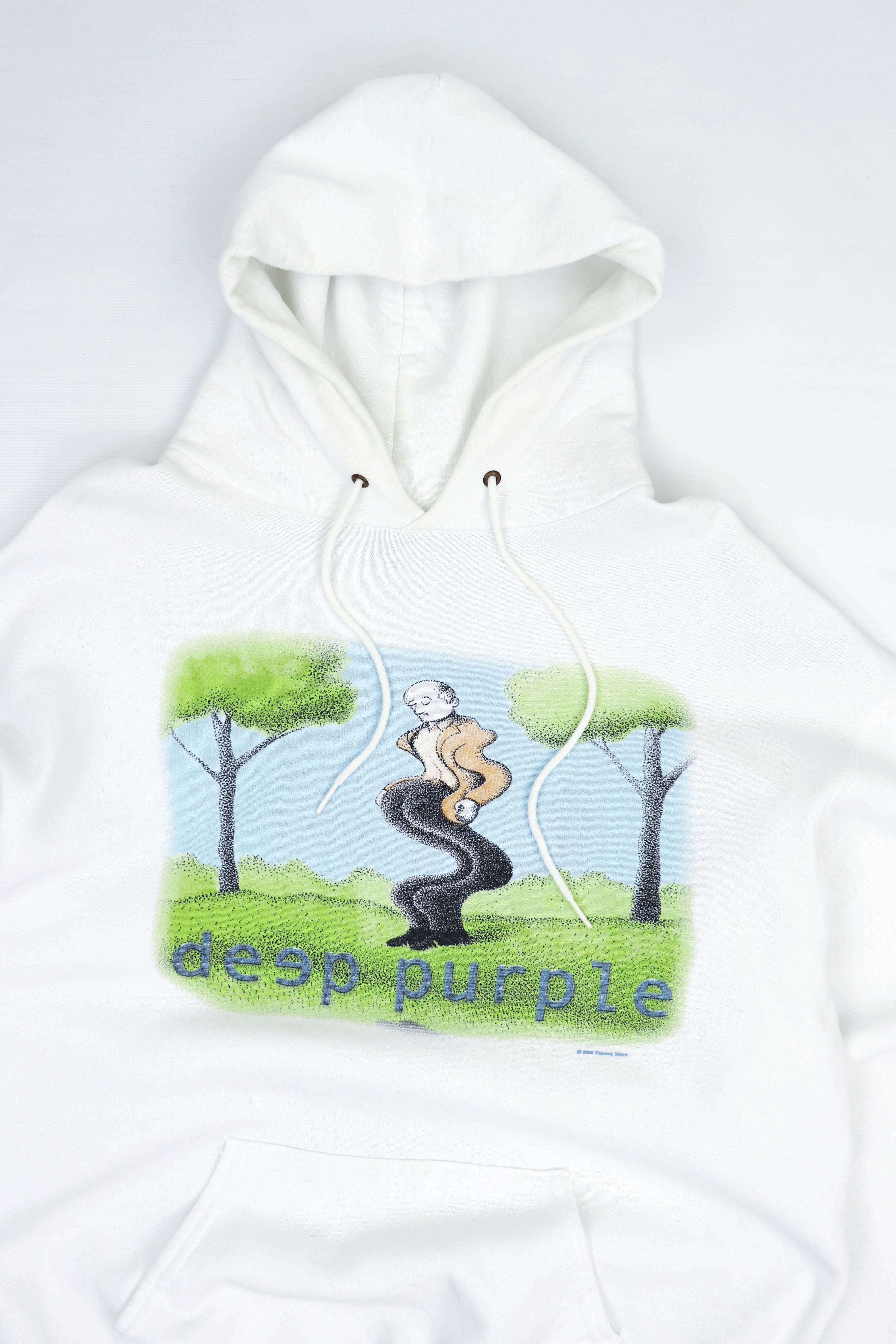 Band Tees Deep Purple ©2006 Vintage Y2K Graphic Rock Tour White Hoodie Size US L / EU 52-54 / 3 - 3 Thumbnail